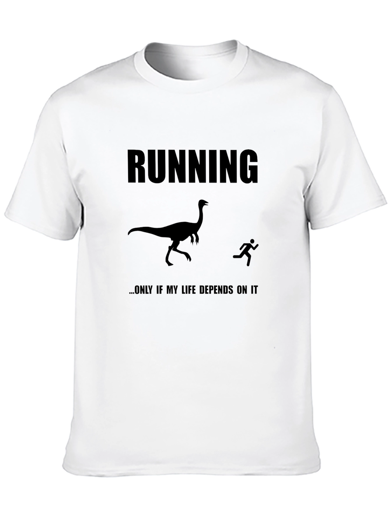 Running Dinosaur Humor T-Shirt