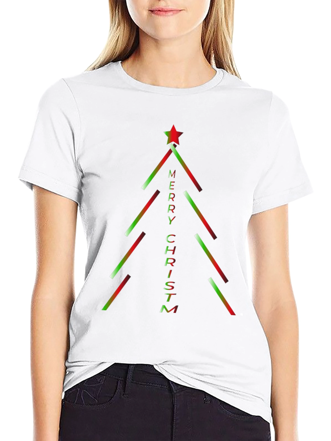 Merry Christmas Tree Graphic Tee