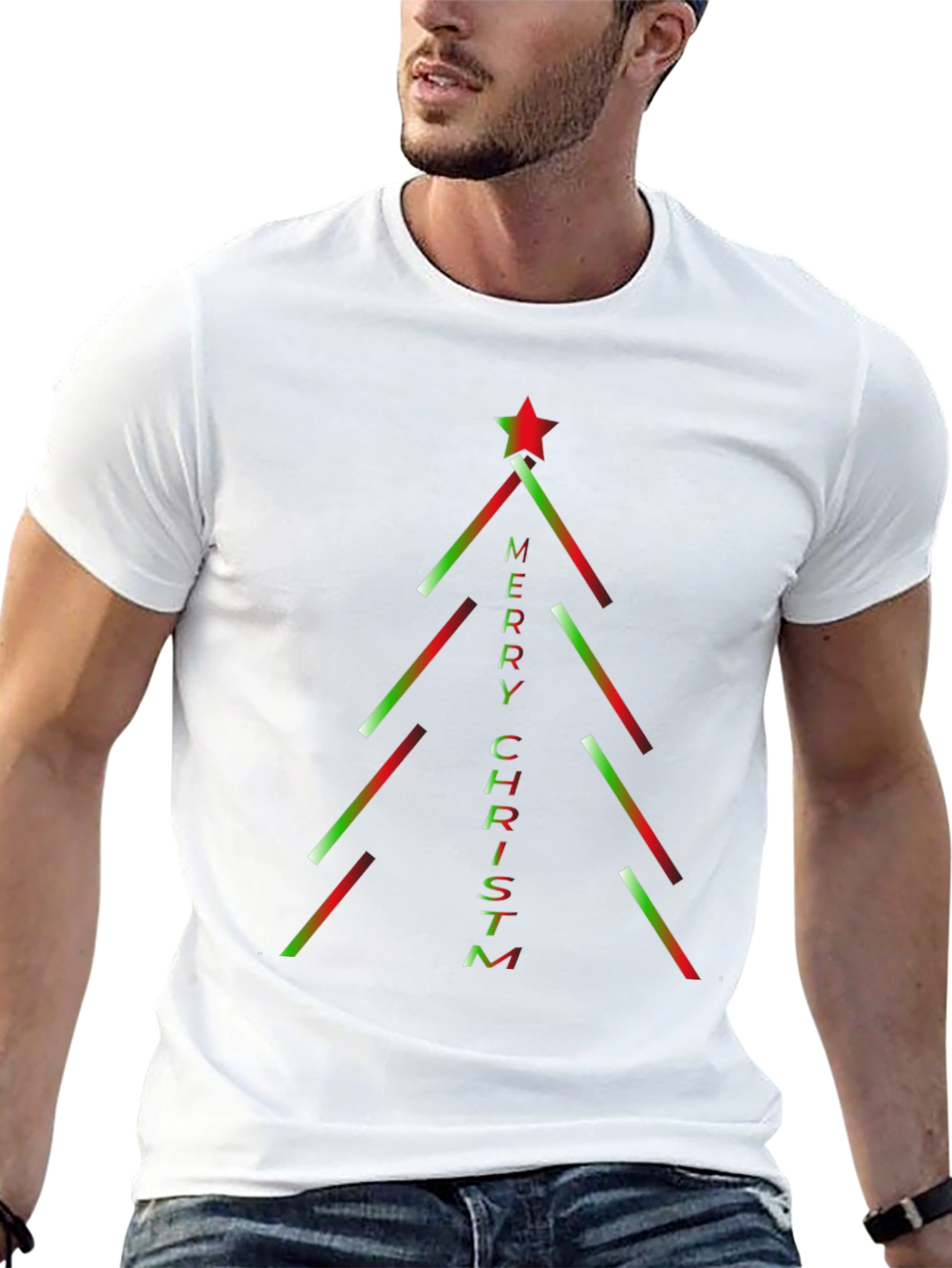 Merry Christmas Tree Graphic Tee