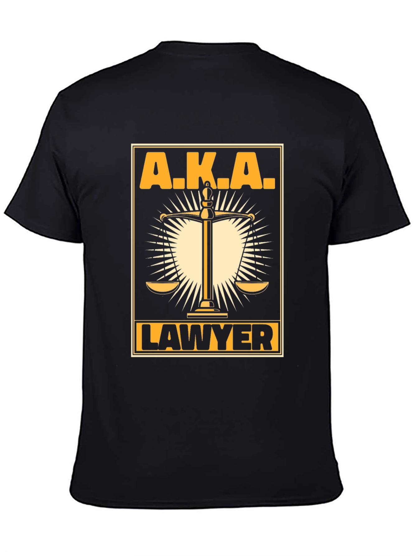 A.K.A Lawyer Graphic Tee - Scales of Justice Design