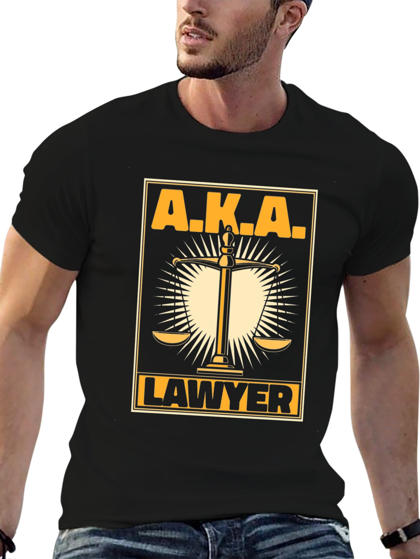 A.K.A Lawyer Graphic Tee - Scales of Justice Design