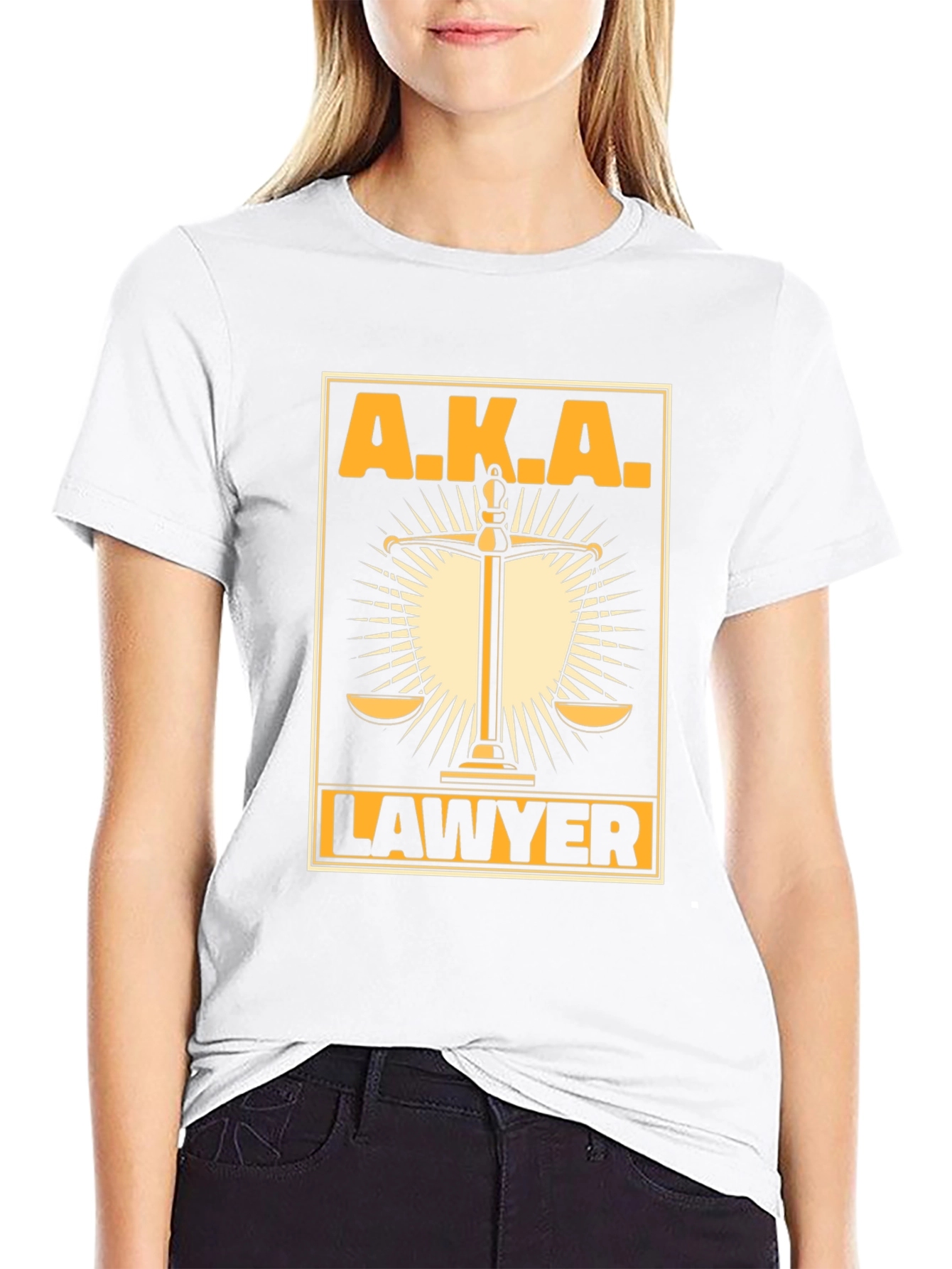 A.K.A Lawyer Graphic Tee - Scales of Justice Design