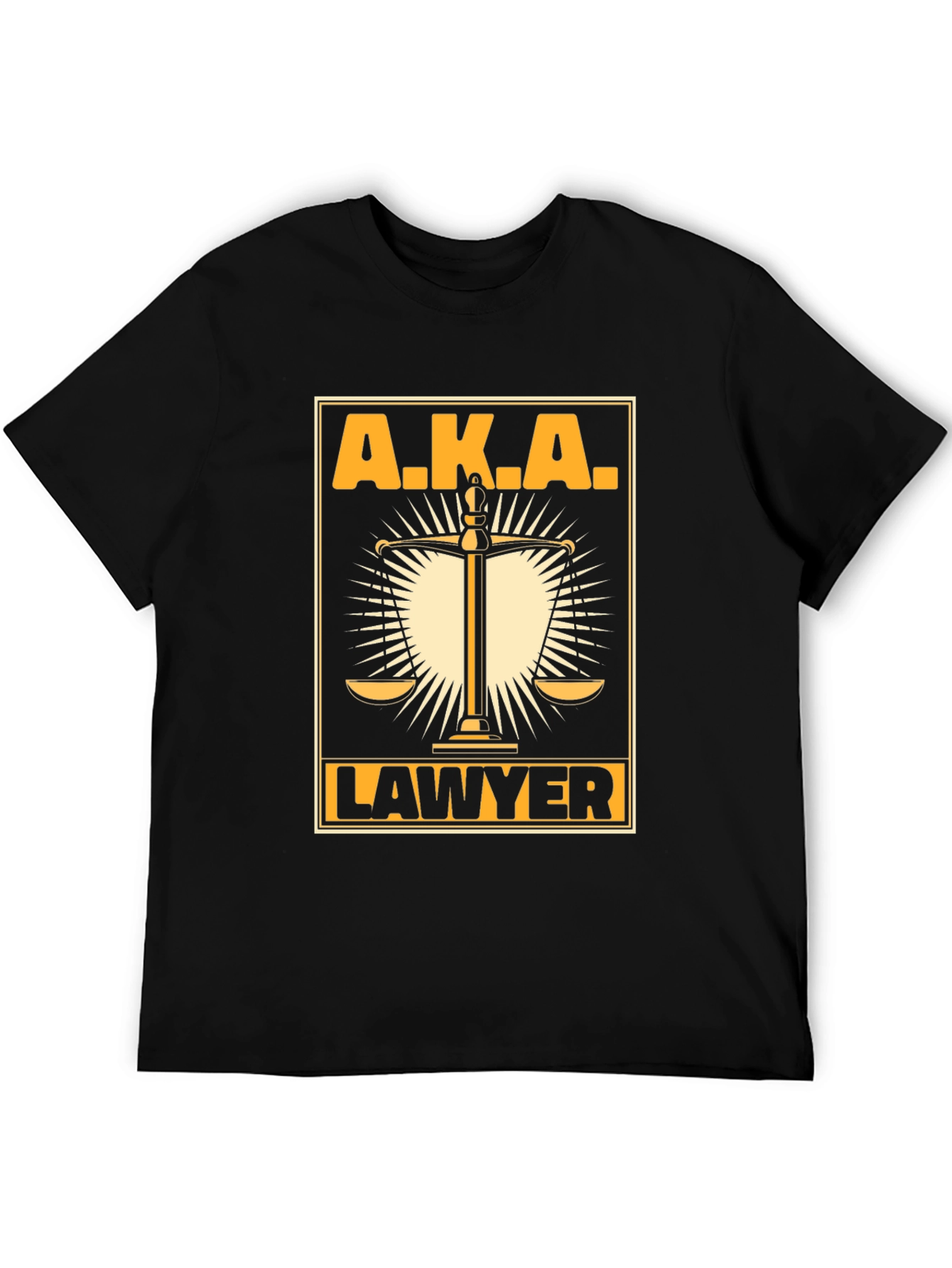 A.K.A Lawyer Graphic Tee - Scales of Justice Design