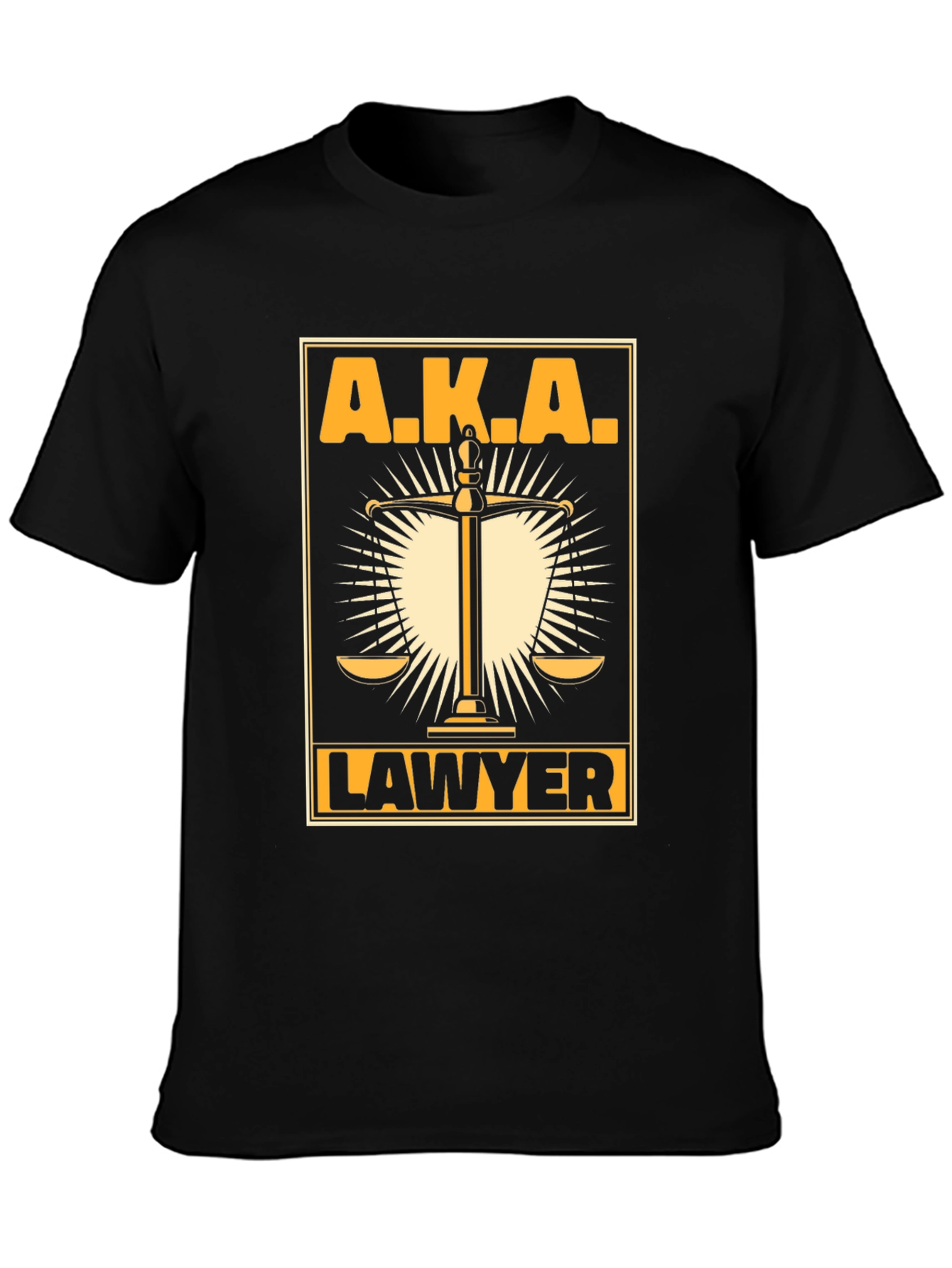 A.K.A Lawyer Graphic Tee - Scales of Justice Design