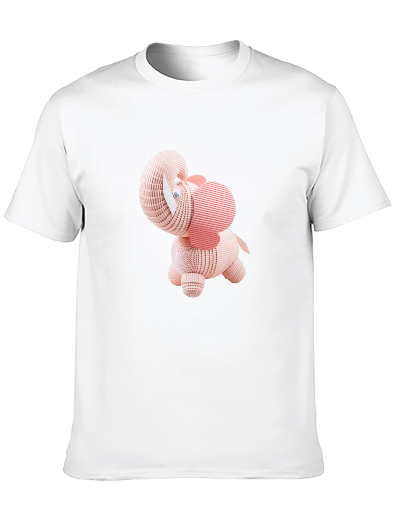 Cute 3D Elephant Graphic Tee - Black T-Shirt