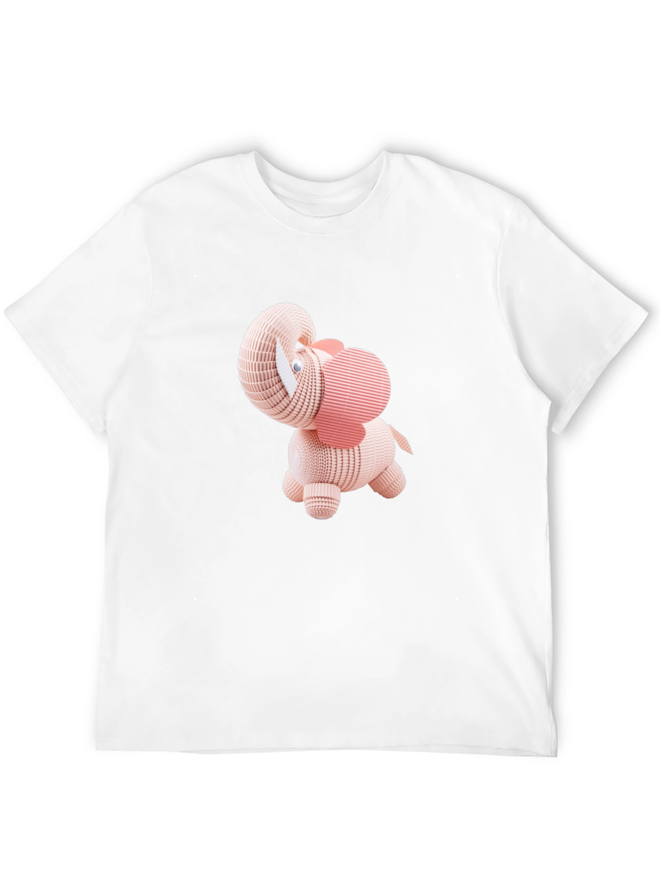 Cute 3D Elephant Graphic Tee - Black T-Shirt