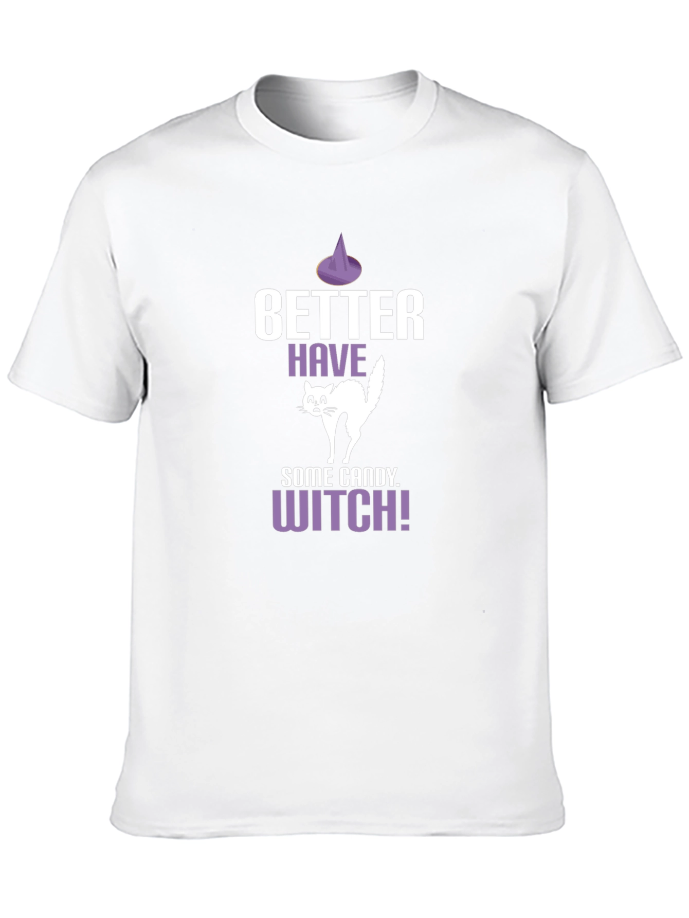 Halloween Cat Candy Witch Graphic T-Shirt
