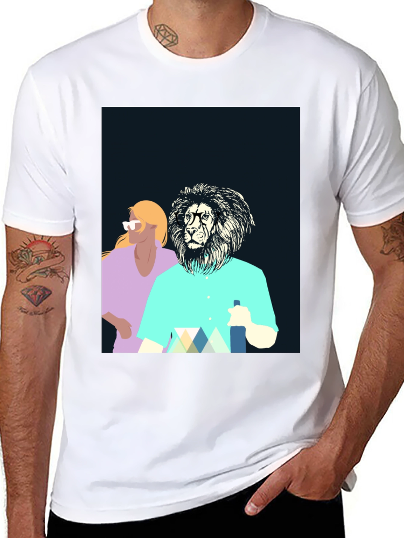 Cool Lion Graphic Tee - Unique Design