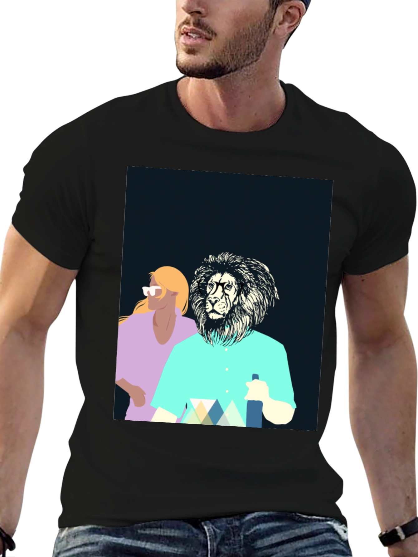 Cool Lion Graphic Tee - Unique Design