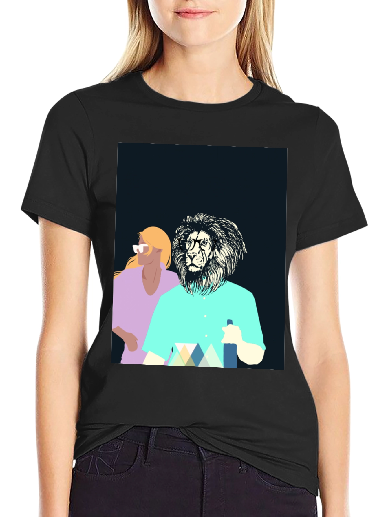 Cool Lion Graphic Tee - Unique Design
