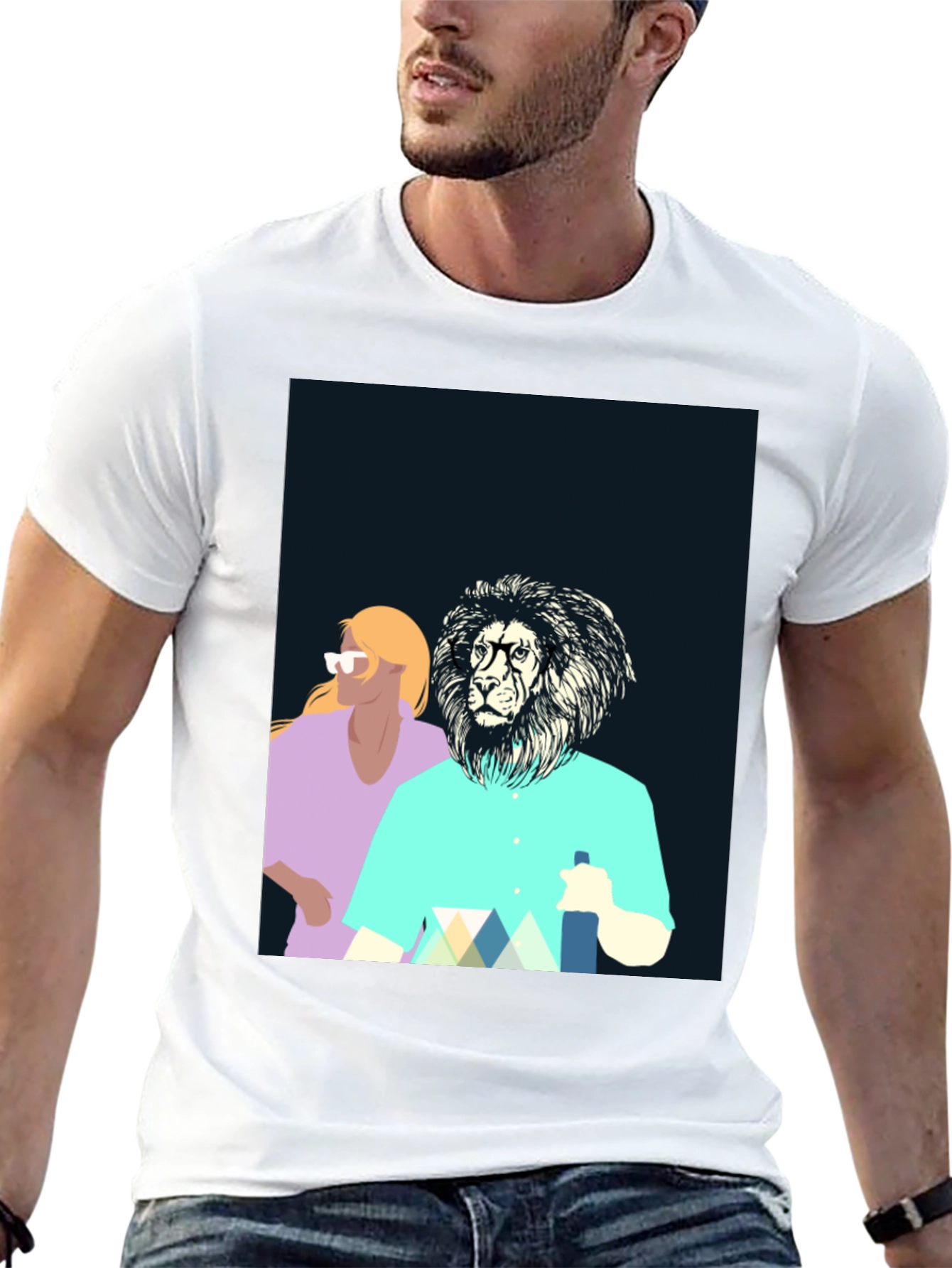 Cool Lion Graphic Tee - Unique Design