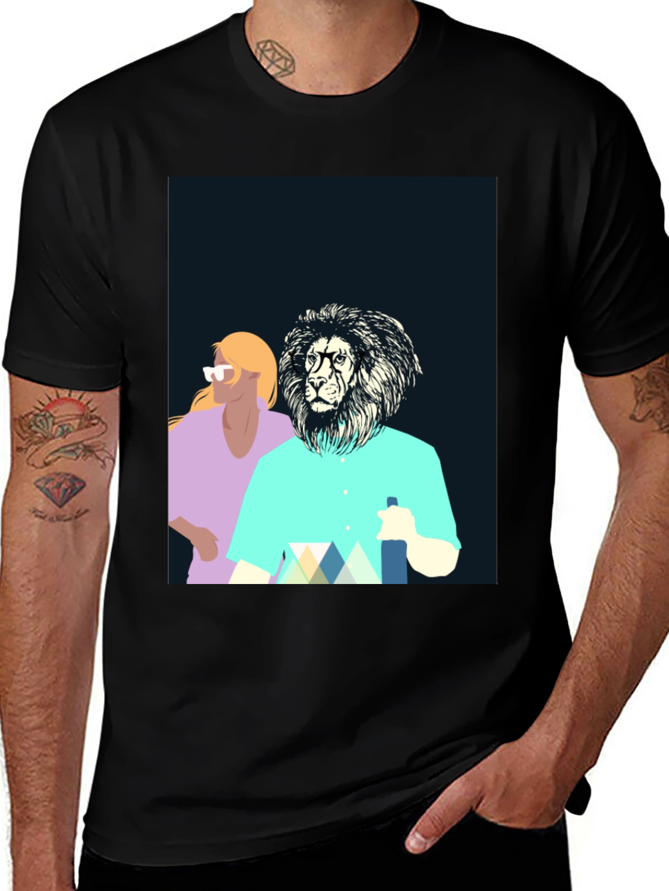 Cool Lion Graphic Tee - Unique Design