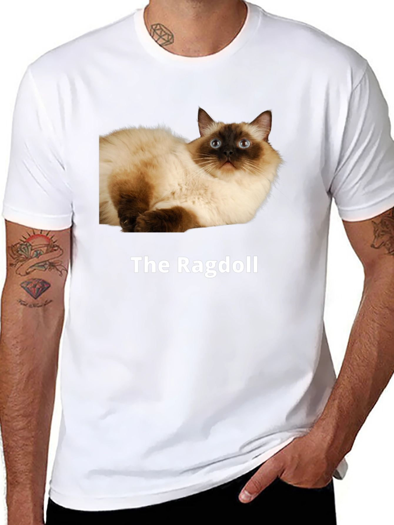 Ragdoll Cat T-Shirt - Premium Cotton Blend