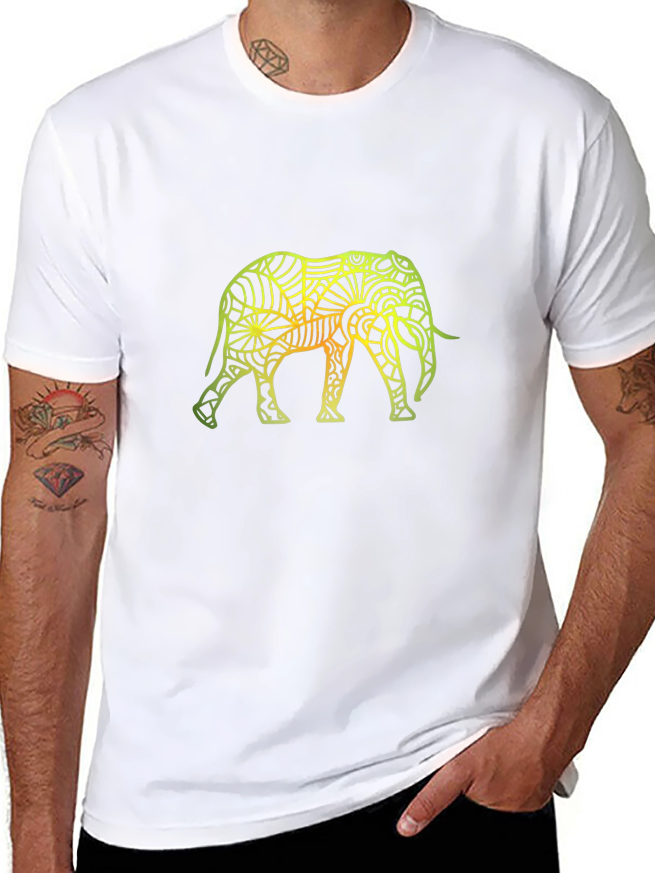 Elephant Graphic T-Shirt - Stylish Mens Tee