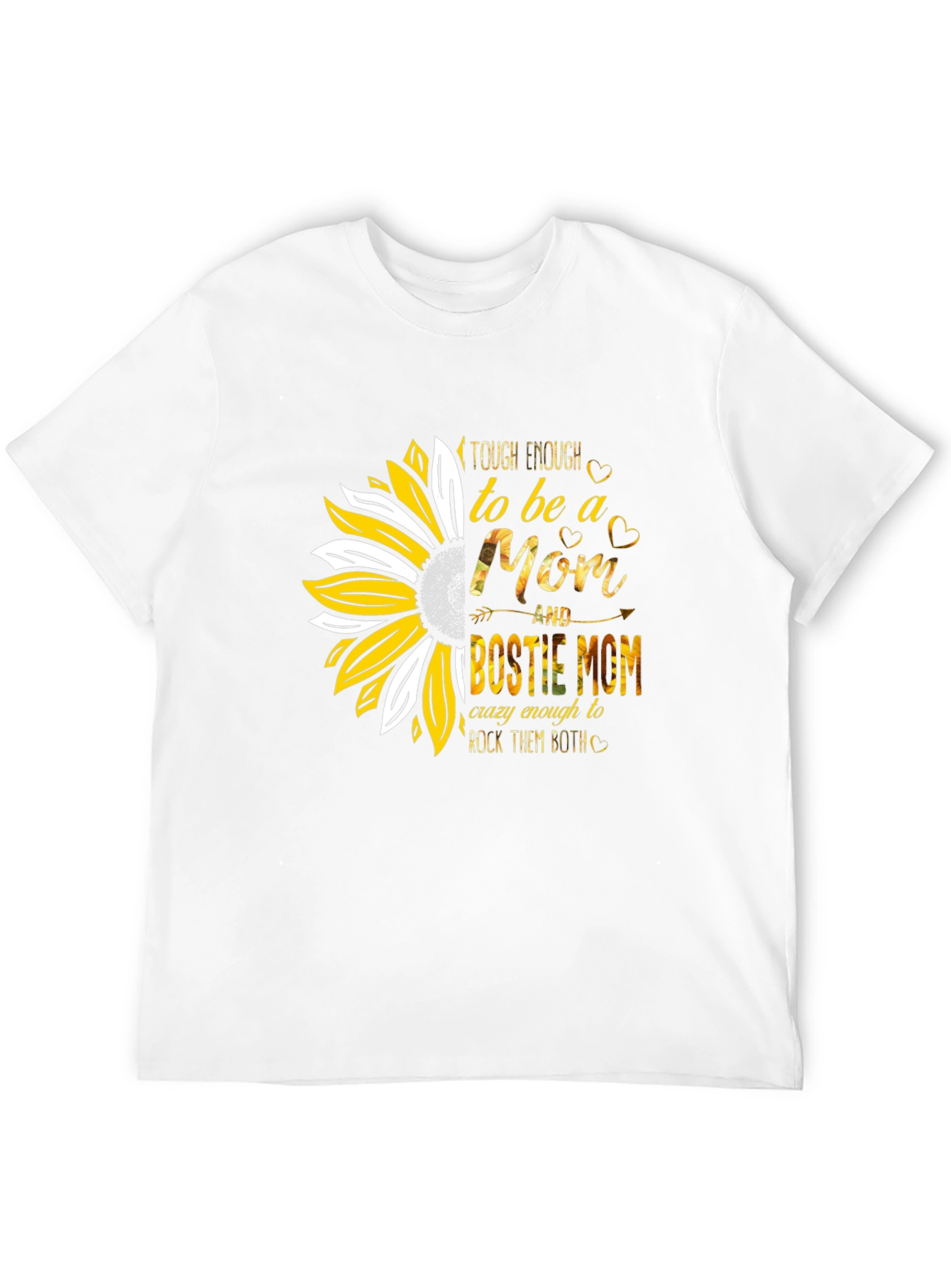 Tough Enough Mom & Bestie Mom Sunflower T-Shirt