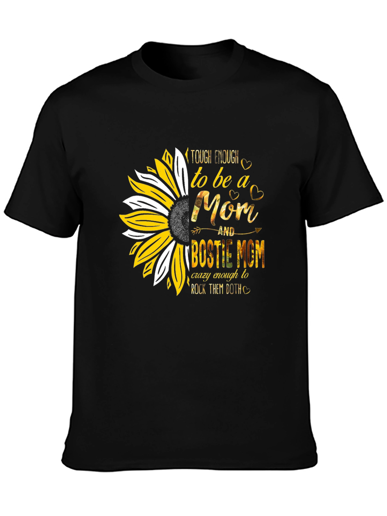 Tough Enough Mom & Bestie Mom Sunflower T-Shirt