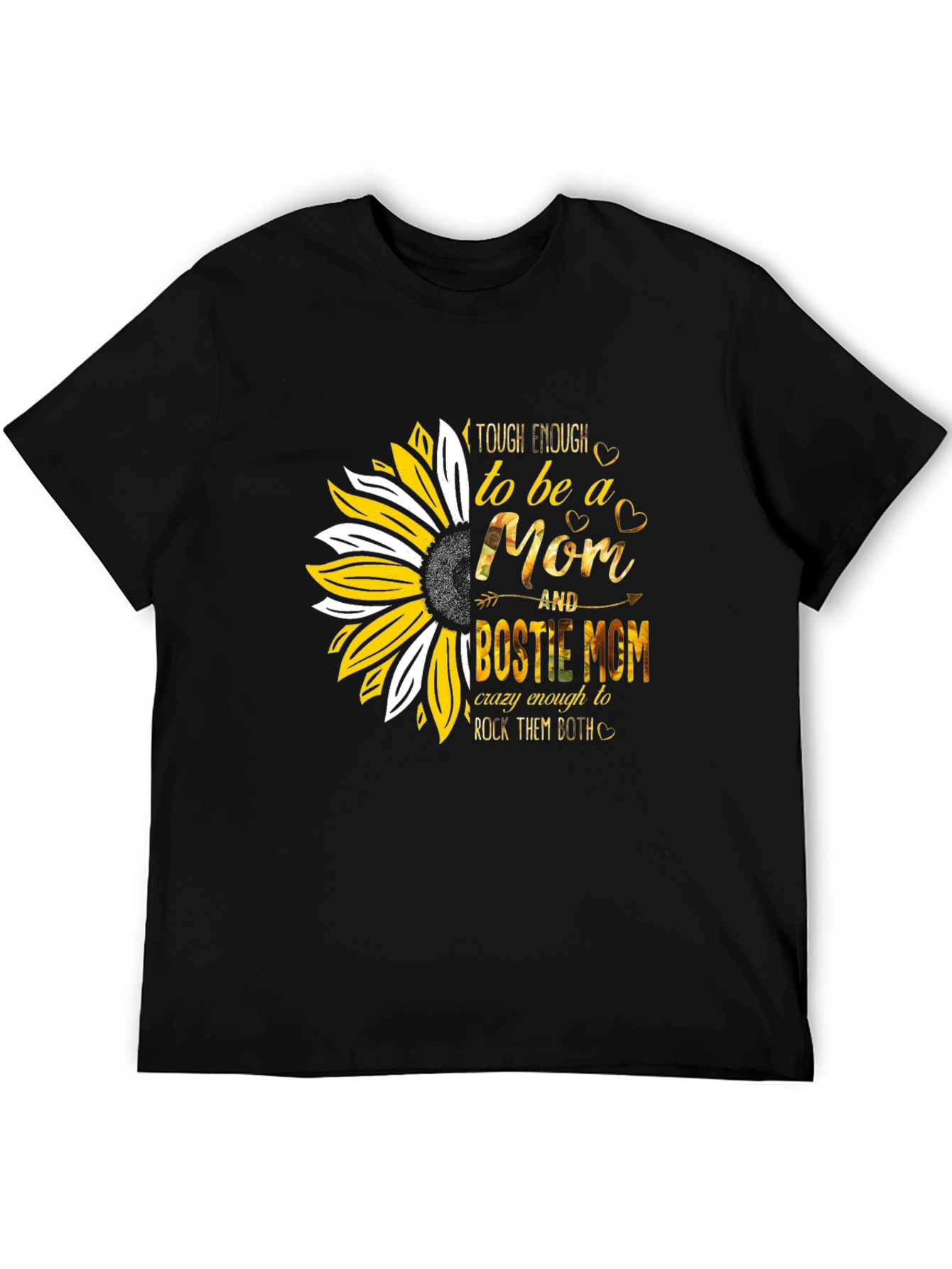 Tough Enough Mom & Bestie Mom Sunflower T-Shirt