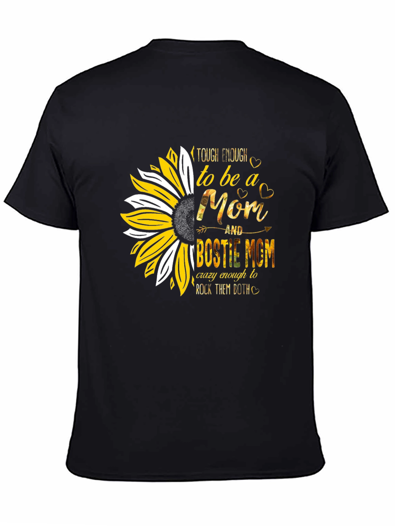 Tough Enough Mom & Bestie Mom Sunflower T-Shirt