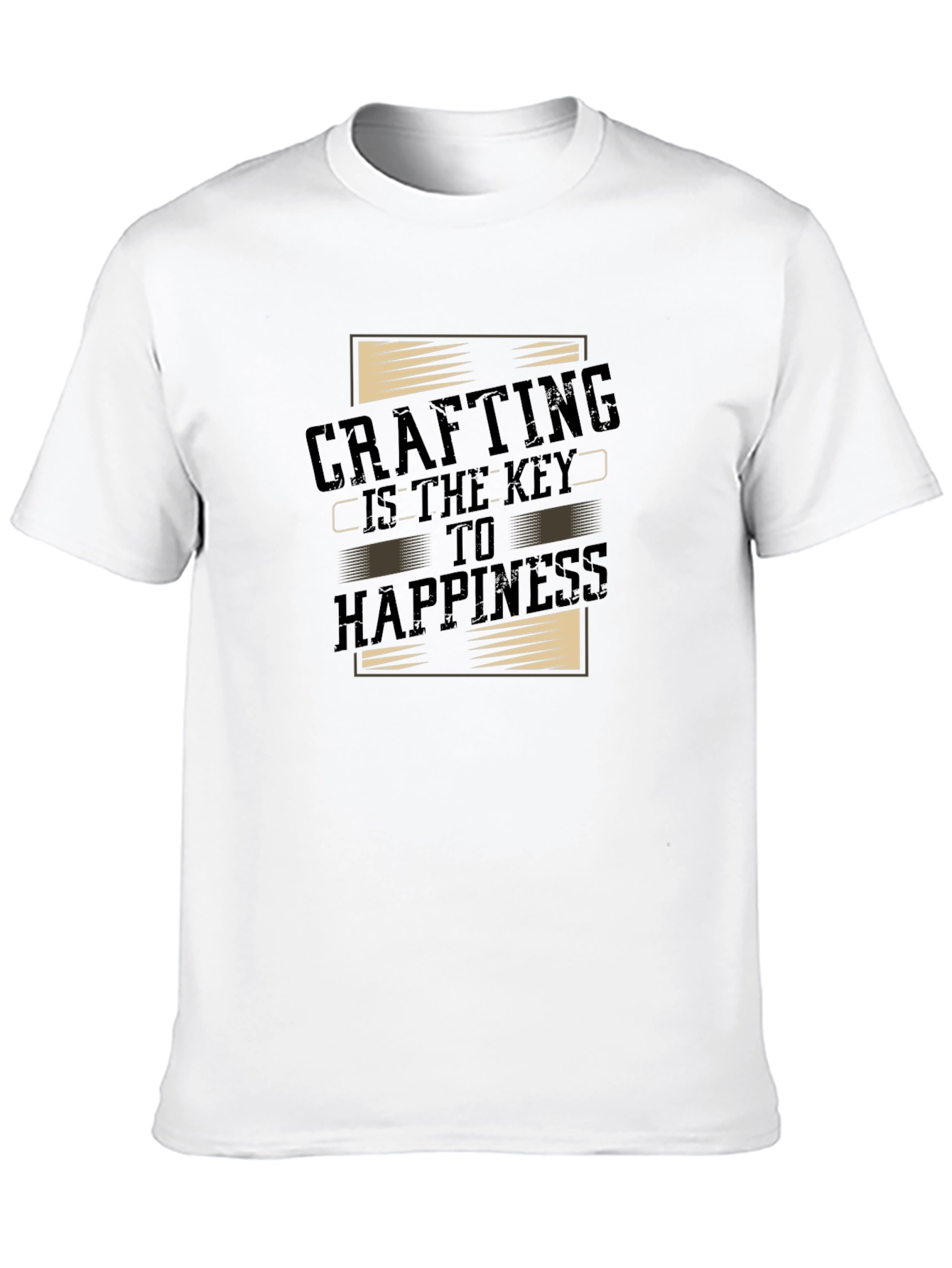 Crafting is the Key to Happiness Black T-Shirt