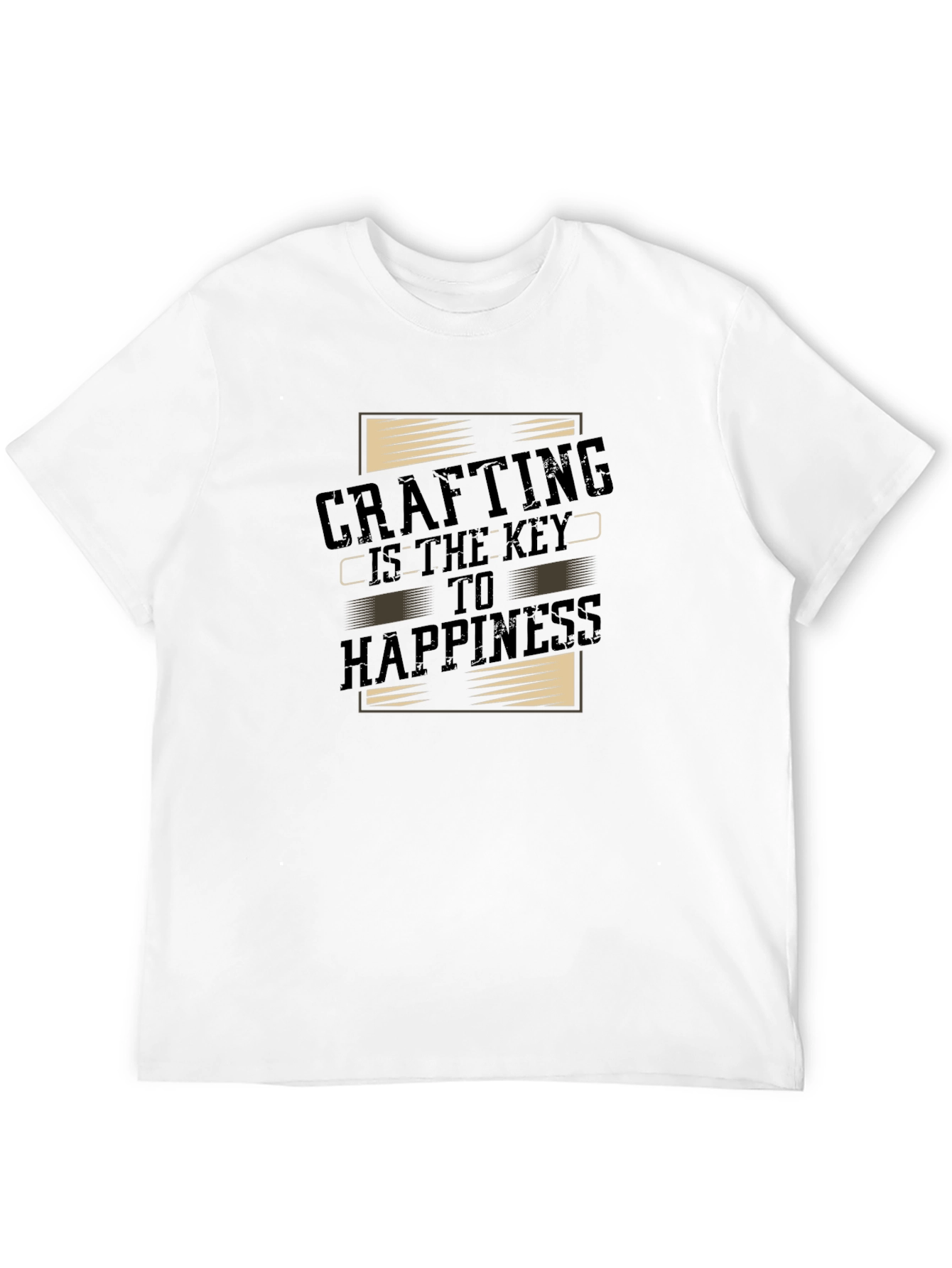 Crafting is the Key to Happiness Black T-Shirt