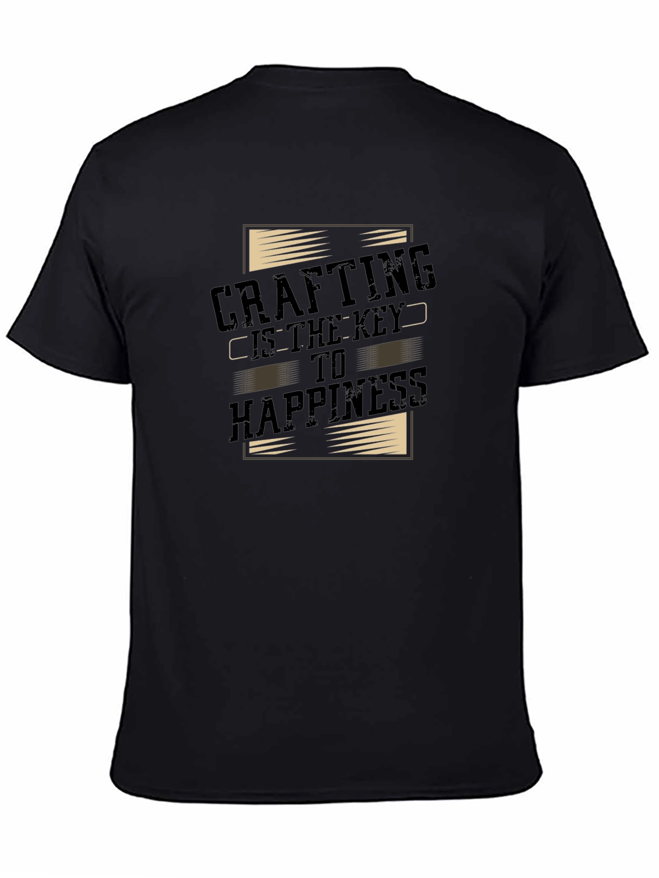 Crafting is the Key to Happiness Black T-Shirt