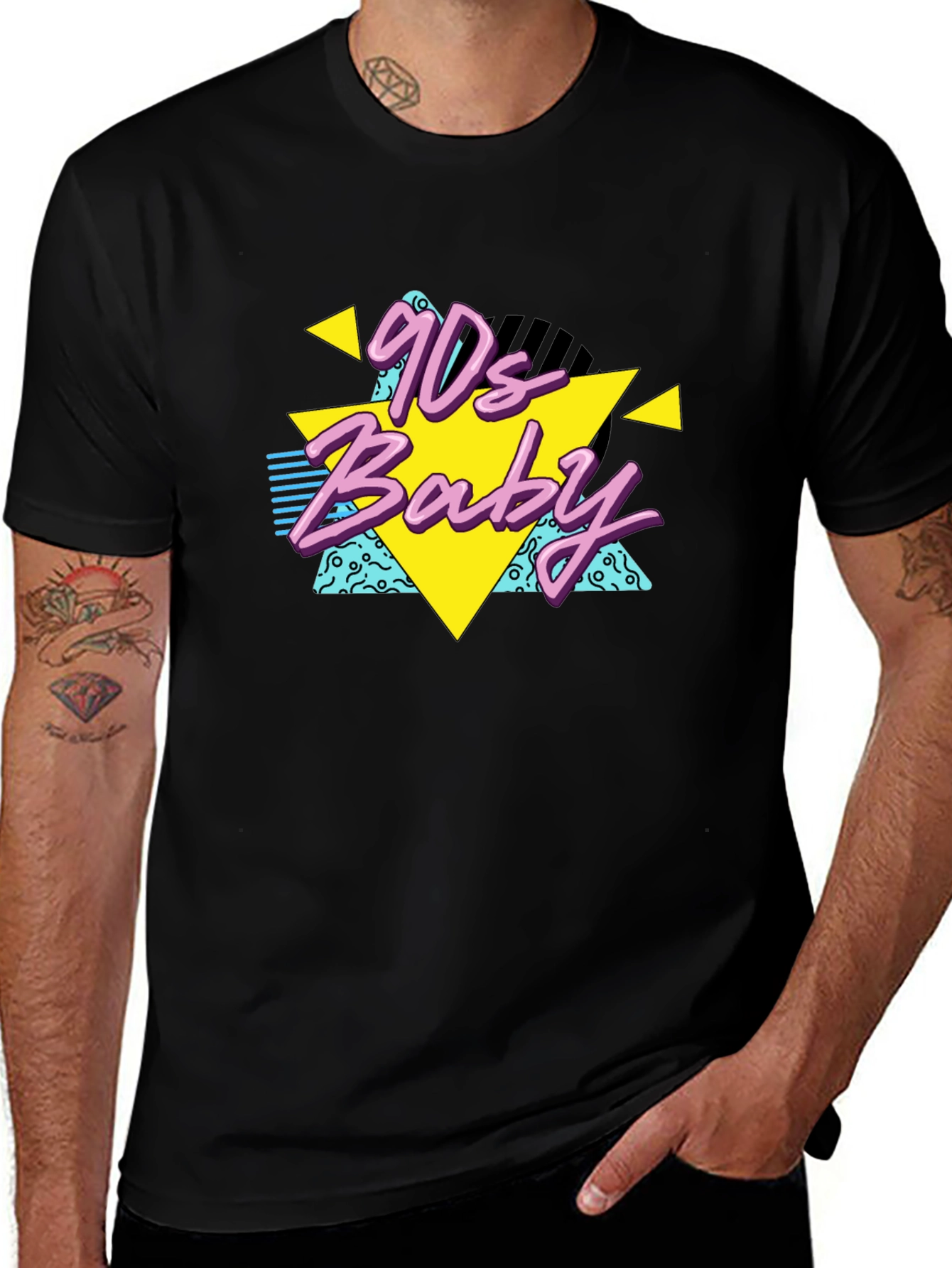 90s Baby Black T-Shirt Retro Style
