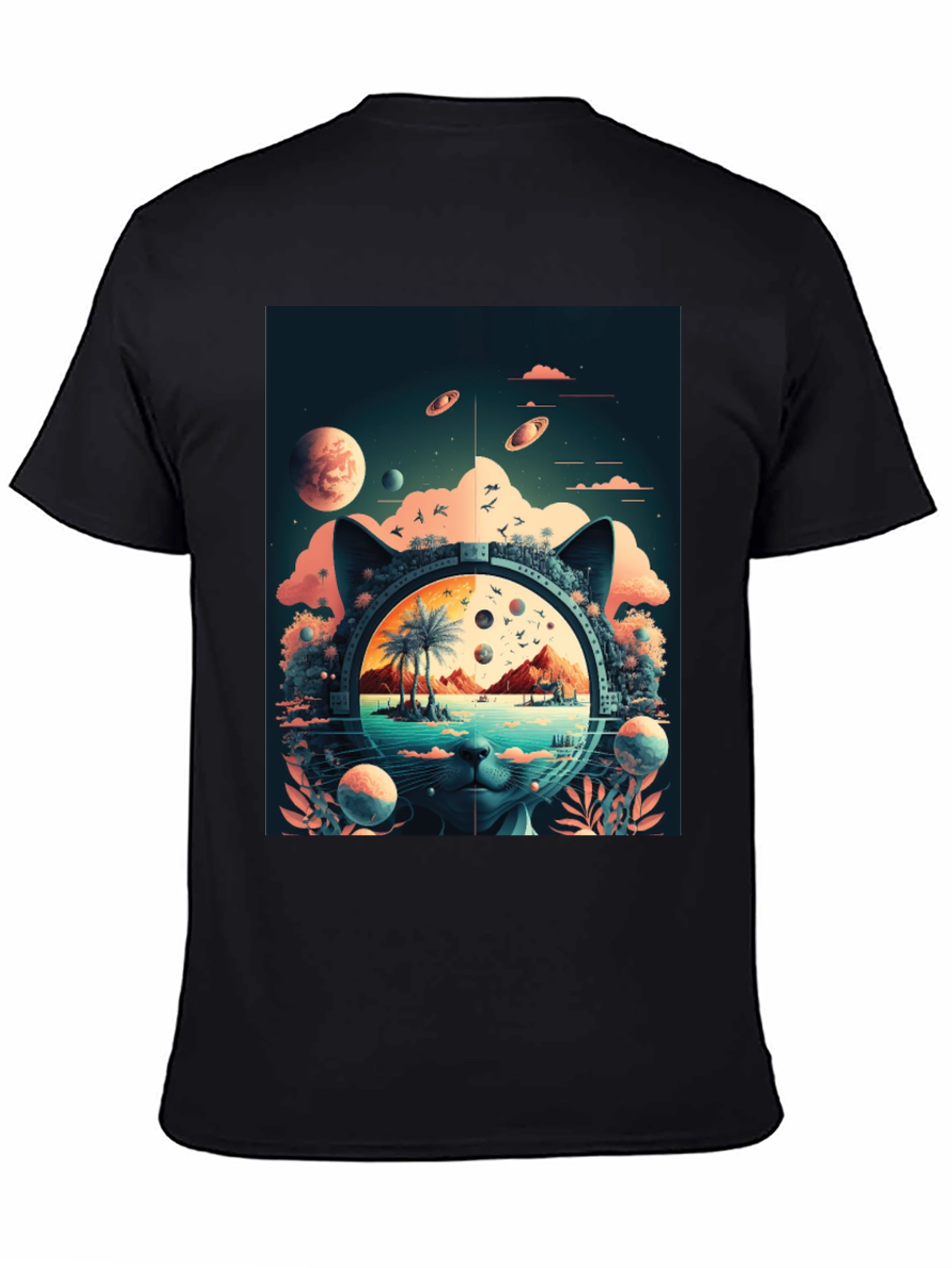 Cosmic Cat T-Shirt - Unique Graphic Tee