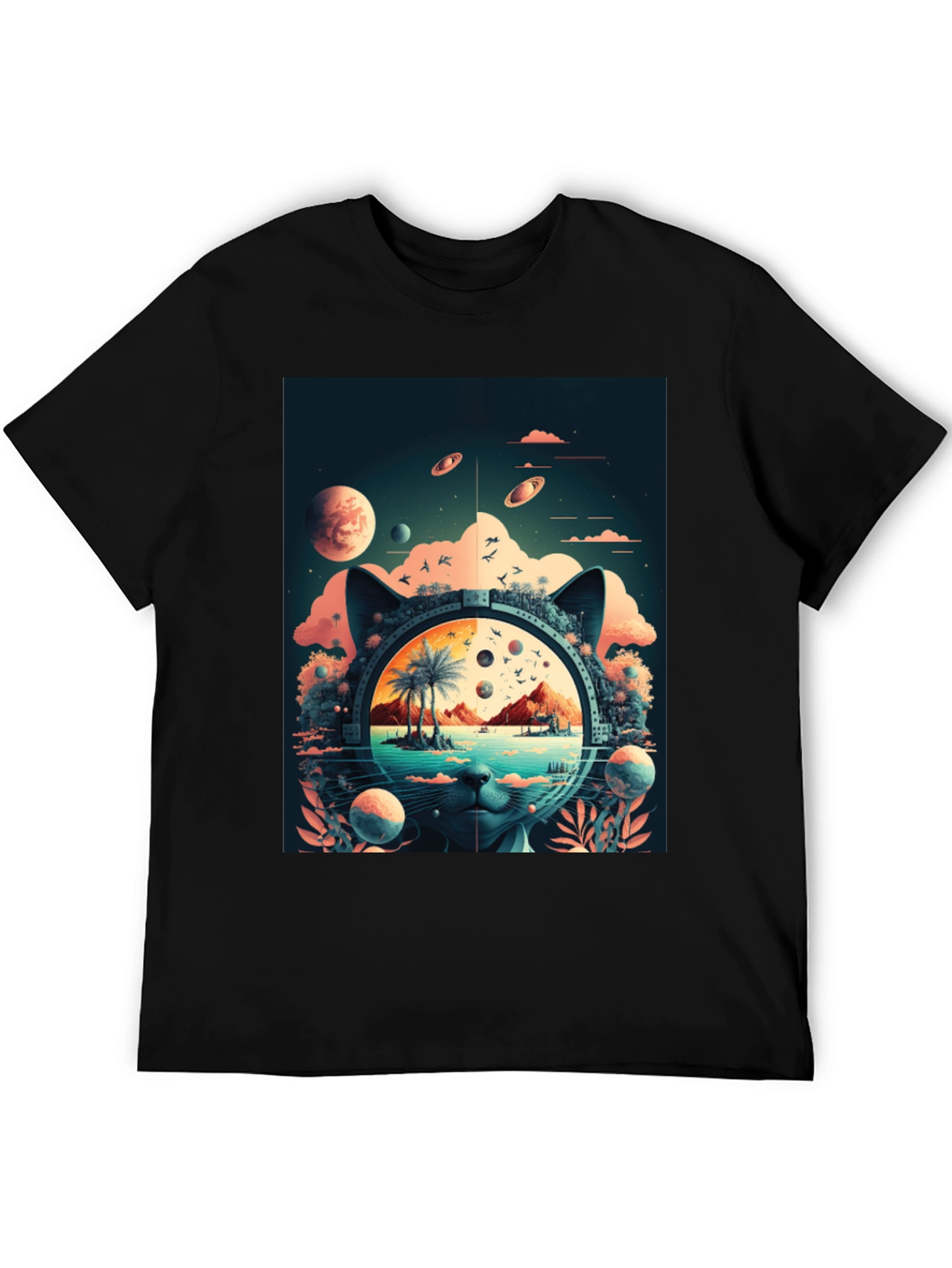 Cosmic Cat T-Shirt - Unique Graphic Tee