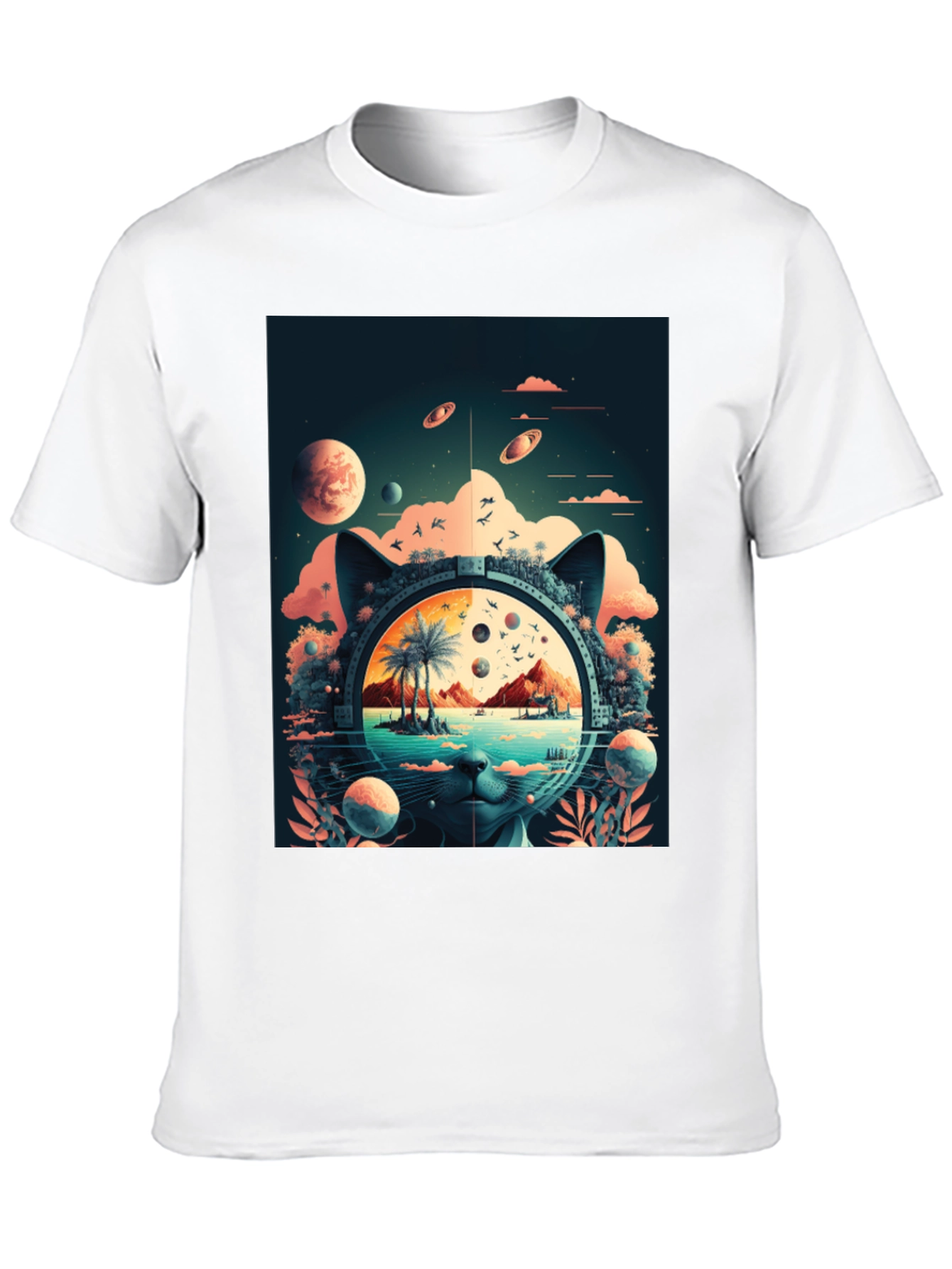 Cosmic Cat T-Shirt - Unique Graphic Tee