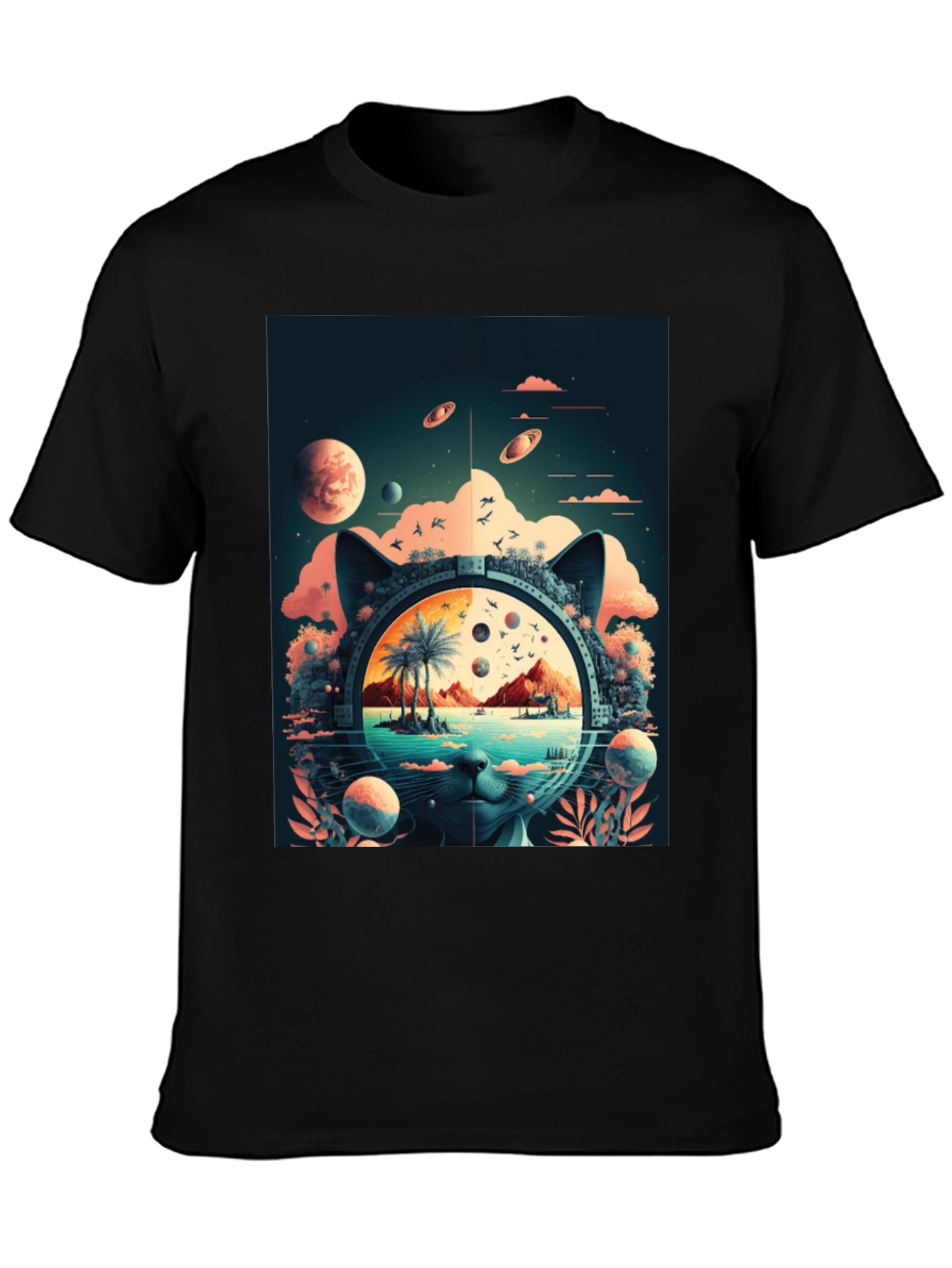 Cosmic Cat T-Shirt - Unique Graphic Tee