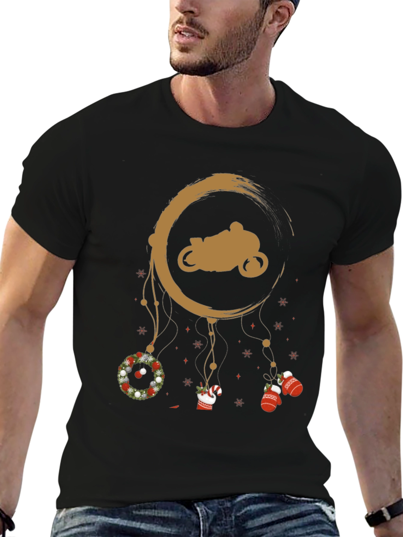 Motorcycle Christmas Dreamcatcher T-Shirt