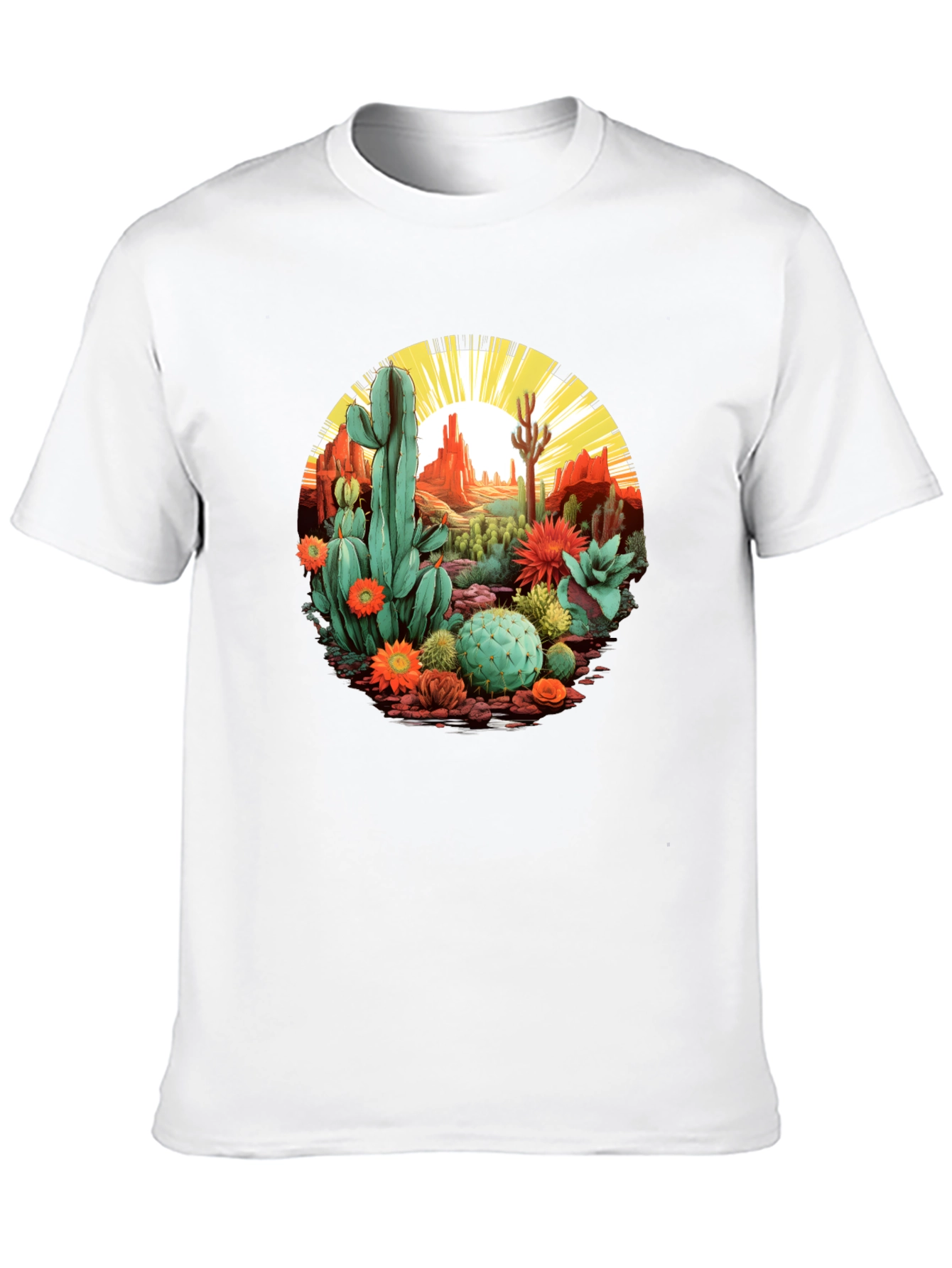 Desert Cactus Graphic T-Shirt - Unisex Black Tee