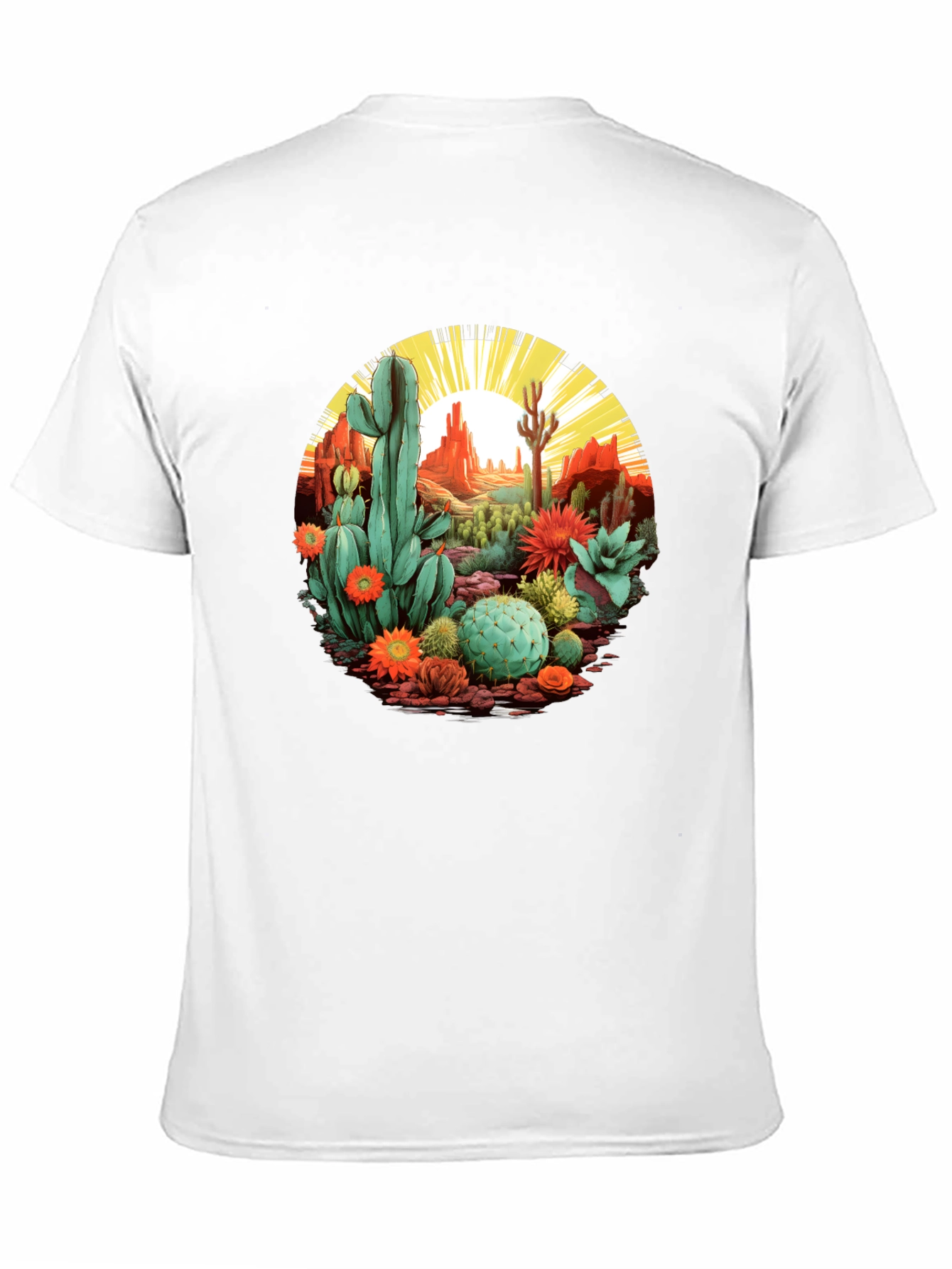 Desert Cactus Graphic T-Shirt - Unisex Black Tee