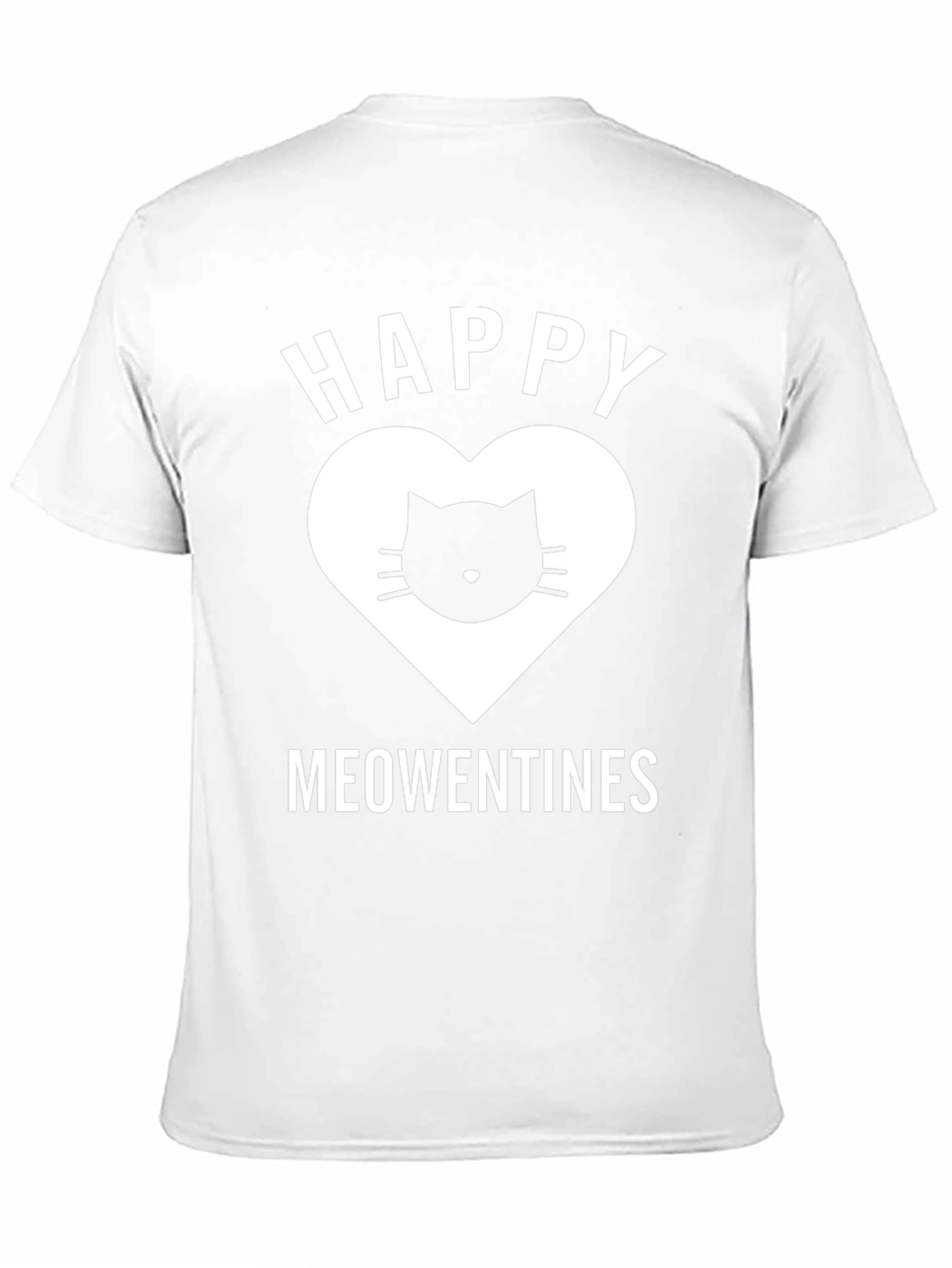 Happy Meowentines Black Cat Heart T-Shirt