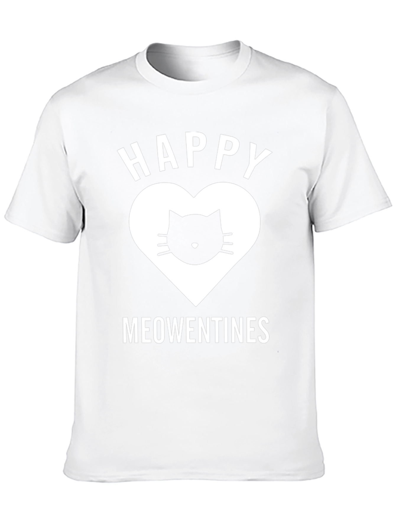 Happy Meowentines Black Cat Heart T-Shirt