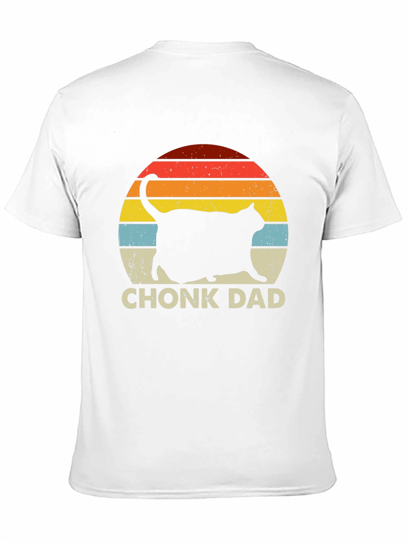 Chonk Dad Retro Cat T-Shirt
