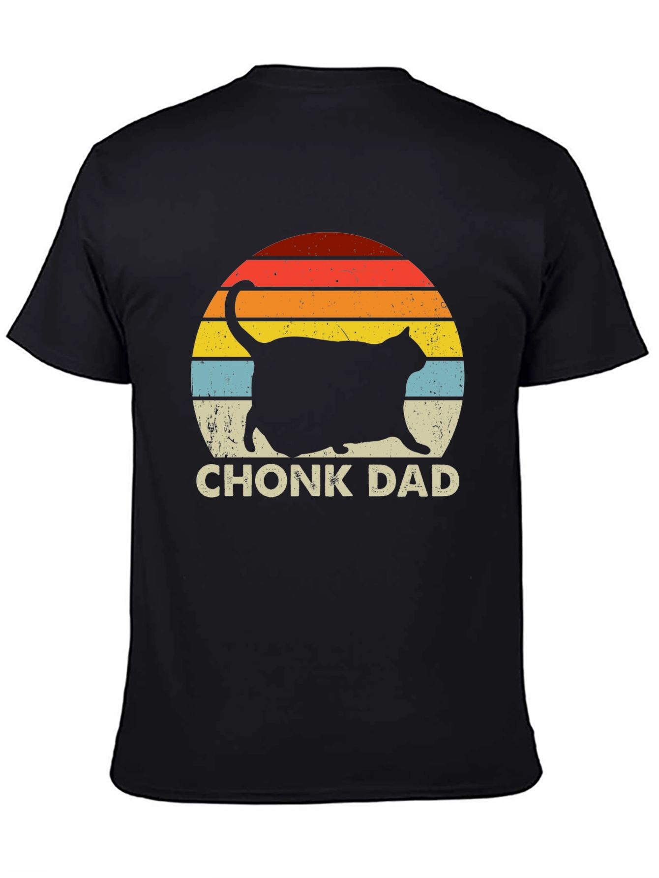 Chonk Dad Retro Cat T-Shirt