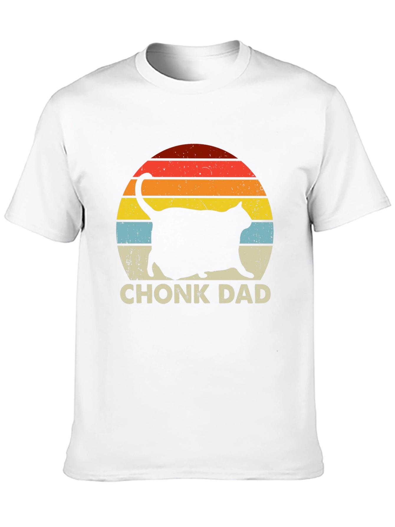 Chonk Dad Retro Cat T-Shirt
