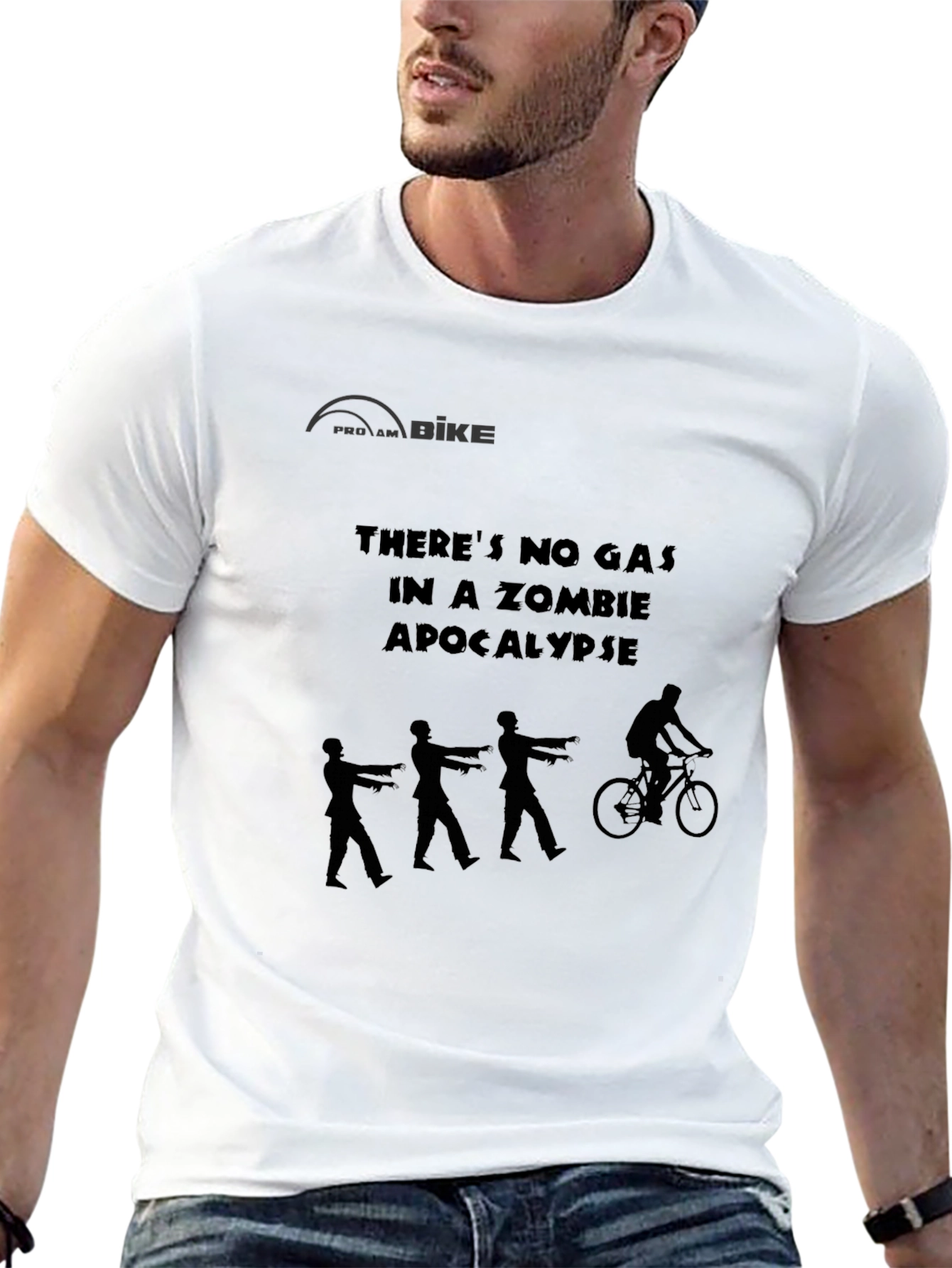 Zombie Apocalypse Bike T-Shirt: No Gas Needed!