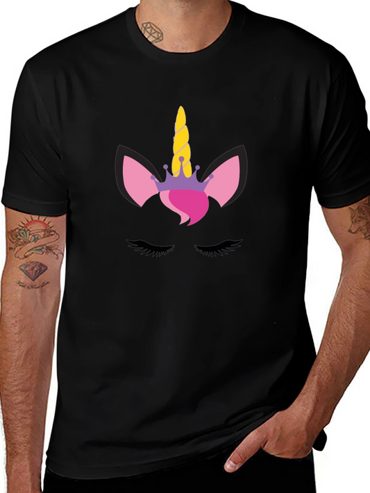 Unicorn Graphic Black T-Shirt for Men