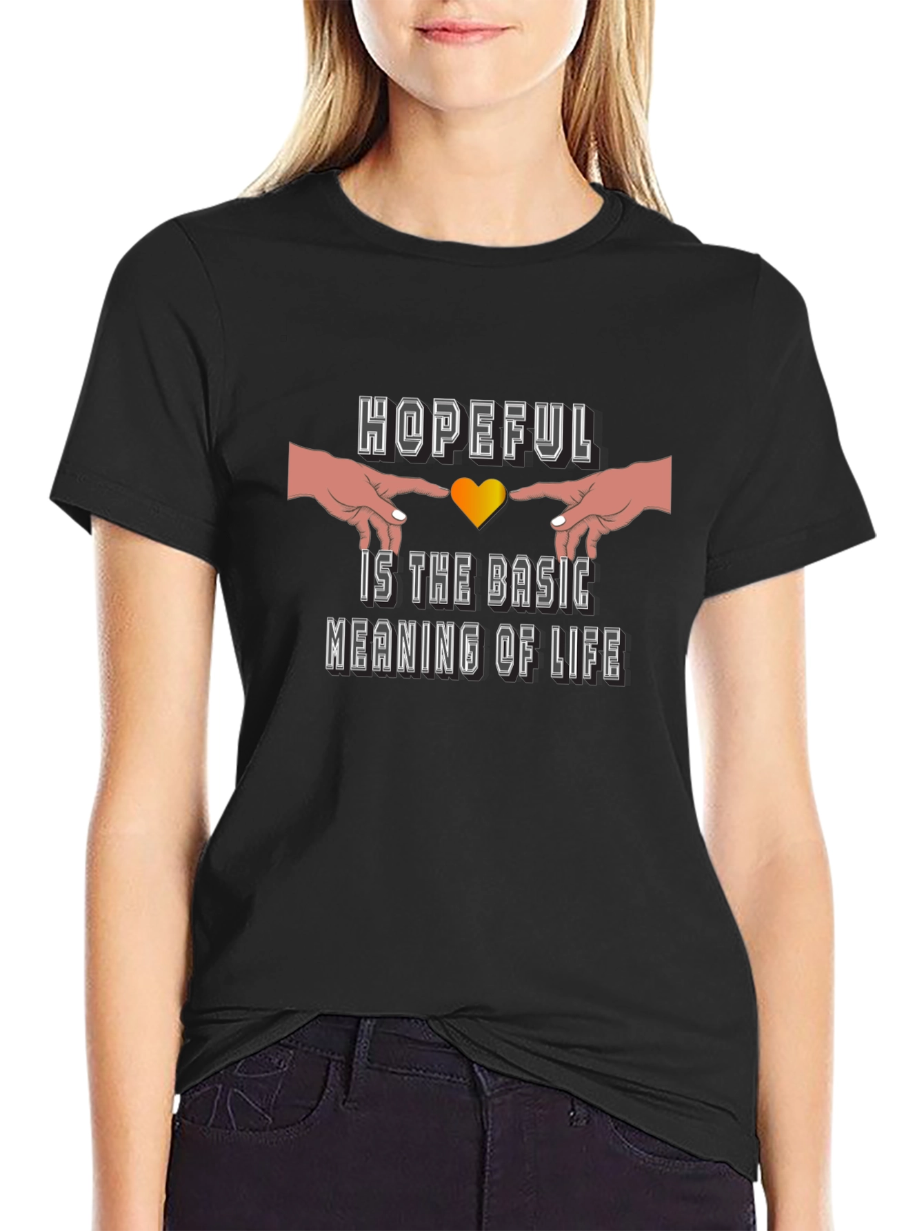 Hopeful Meaning of Life Black Graphic Tee