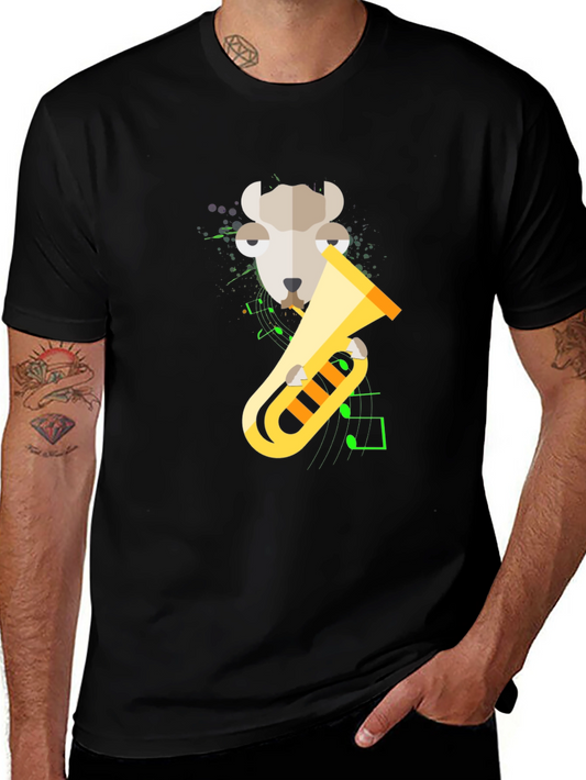 Musical Sheep Graphic Tee - Unique Design Comfortable Fit