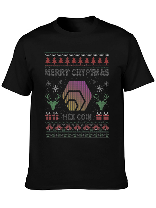 Merry Cryptmas HEX Coin Ugly Christmas T-Shirt