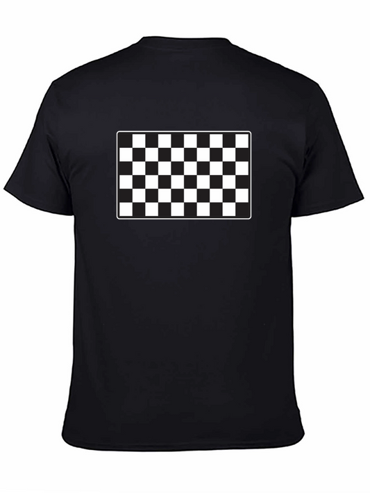 Checkered Flag Graphic Tee - Racing Style Shirt