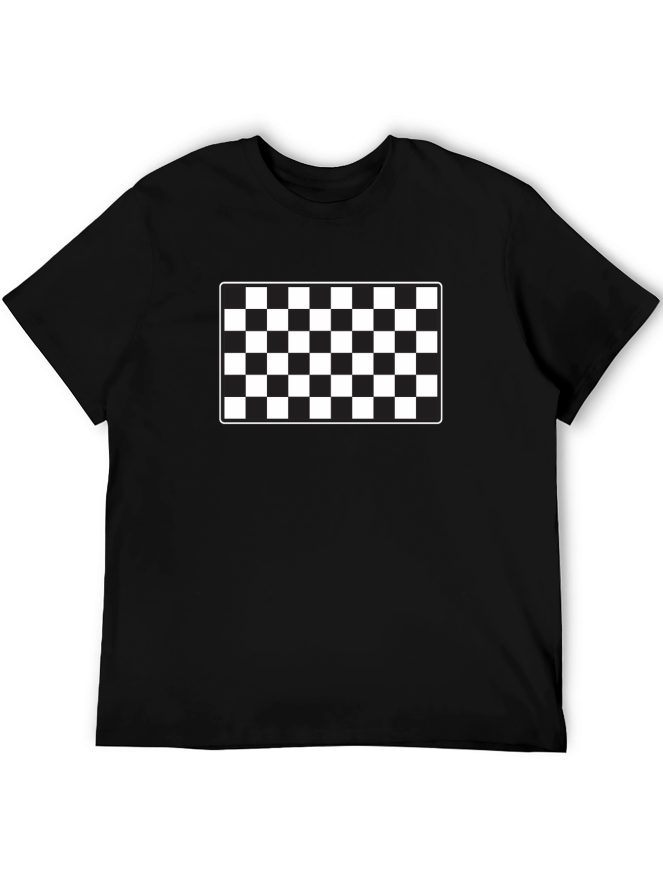 Checkered Flag Graphic Tee - Racing Style Shirt