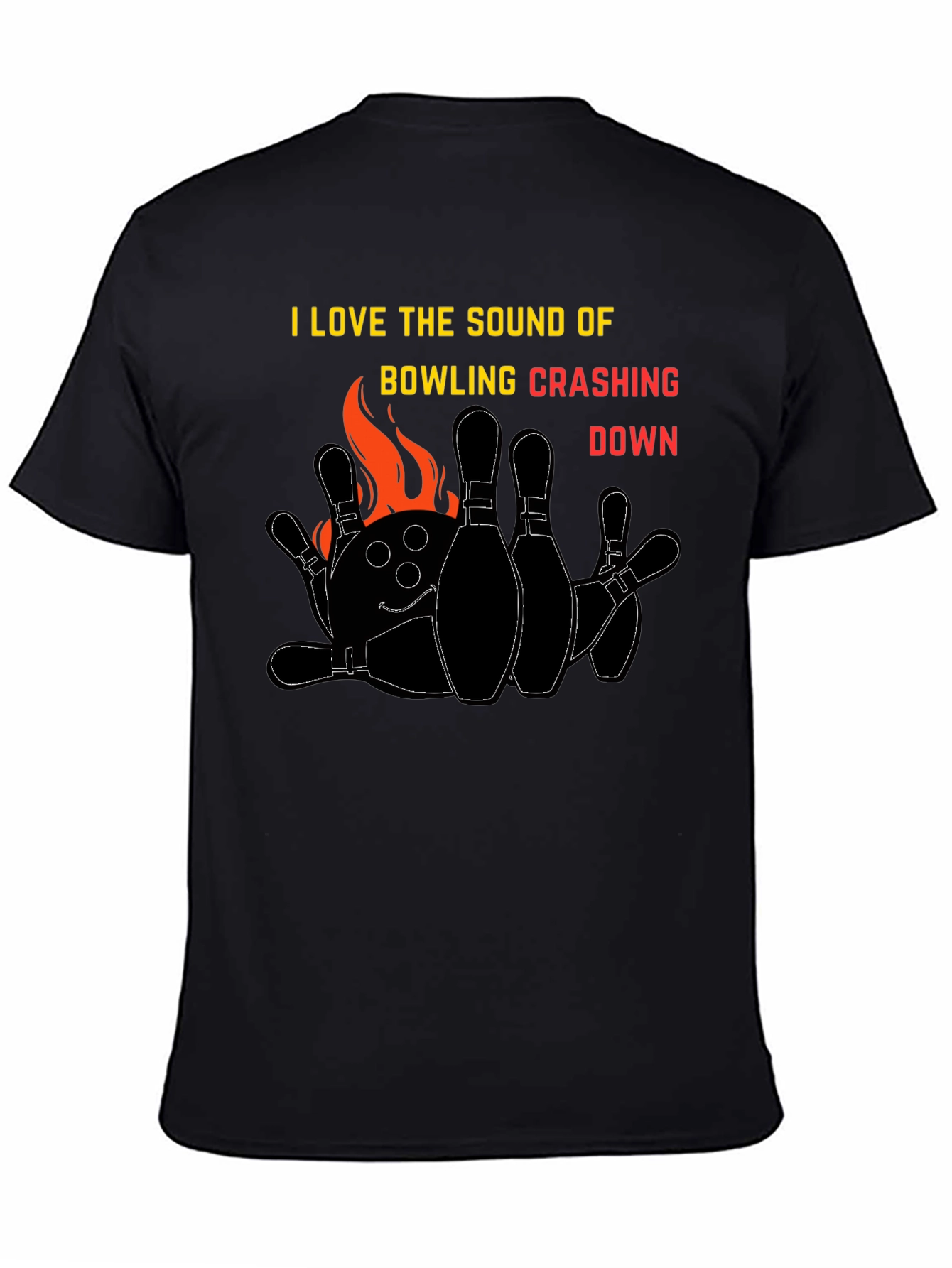 Bowling Crashing Down Graphic Tee
