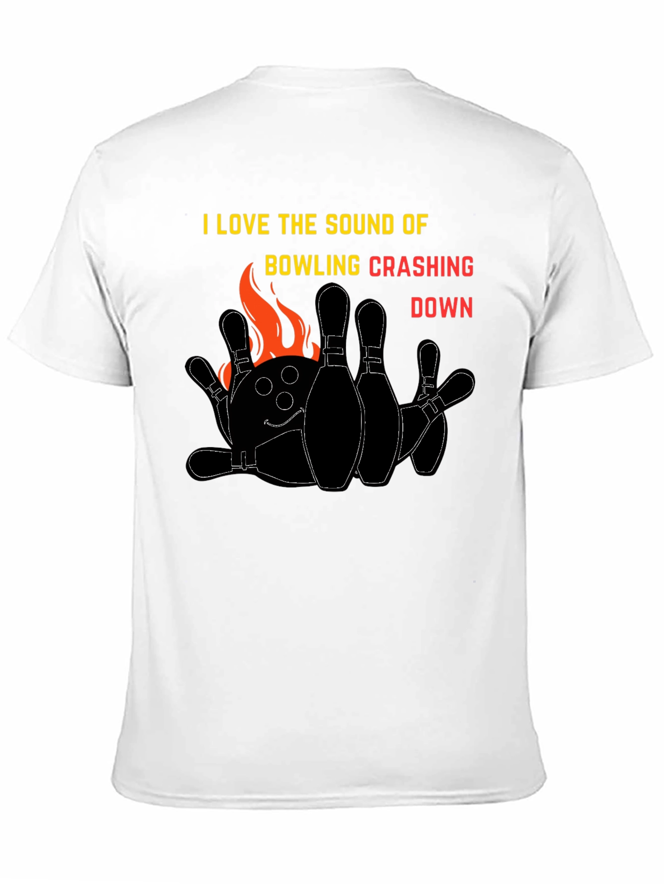 Bowling Crashing Down Graphic Tee