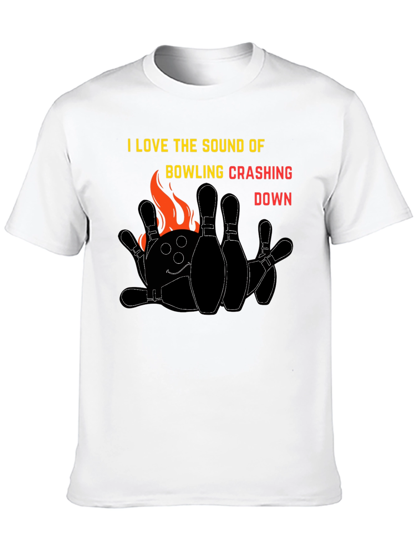 Bowling Crashing Down Graphic Tee