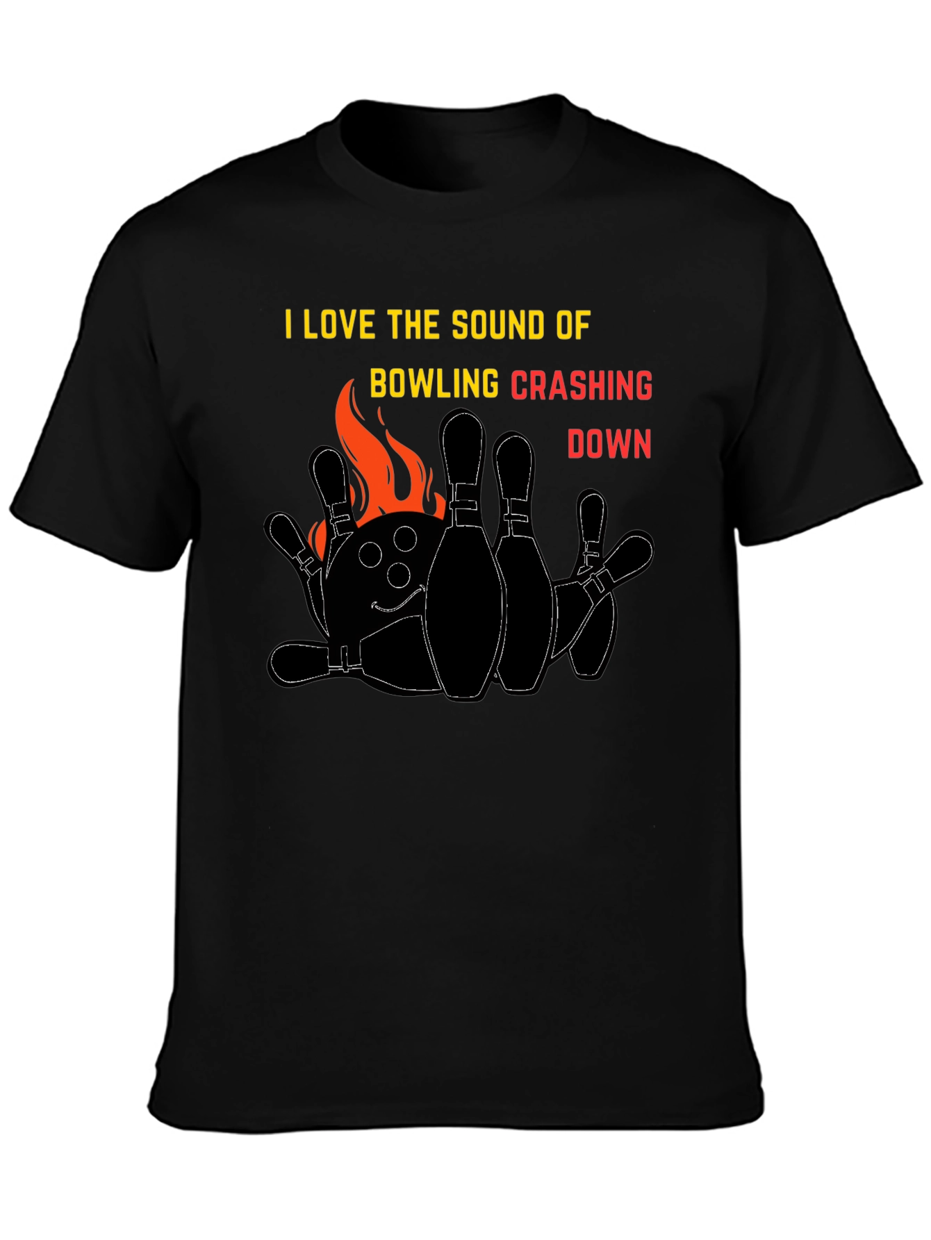 Bowling Crashing Down Graphic Tee