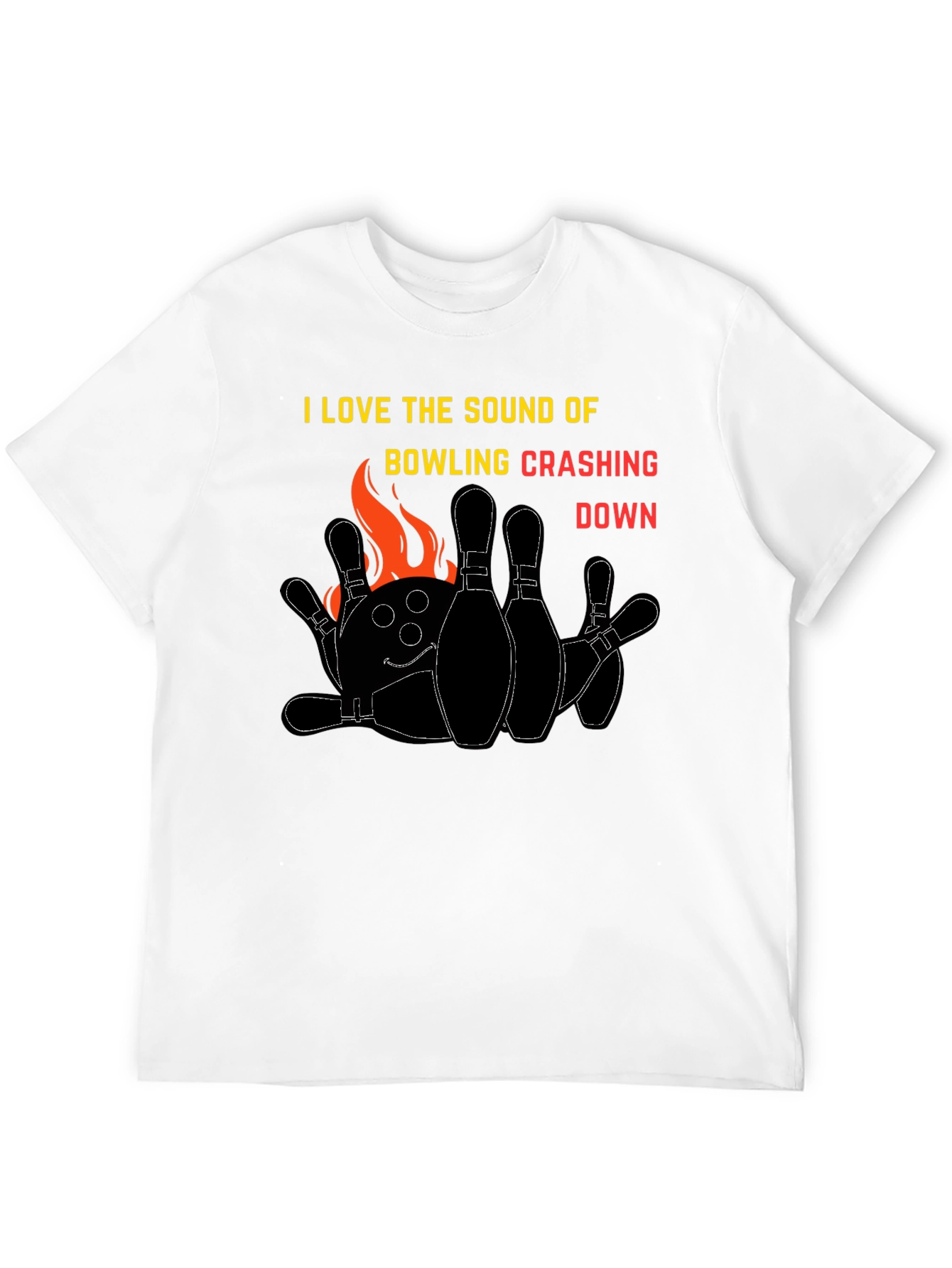 Bowling Crashing Down Graphic Tee